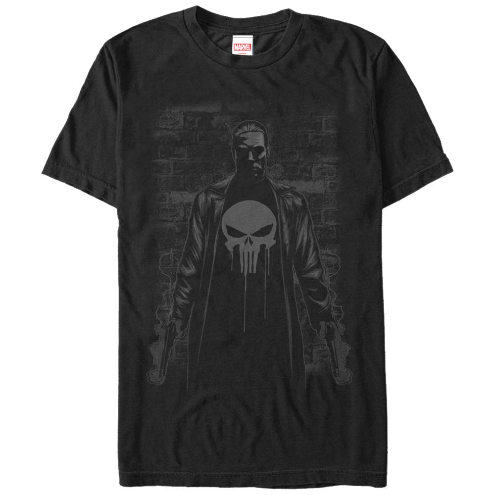 Men's Marvel The Punisher Smoking Guns Graphic T-Shirt - Cool Superhero Tee for Casual Wear, Cosplay & Comic Con