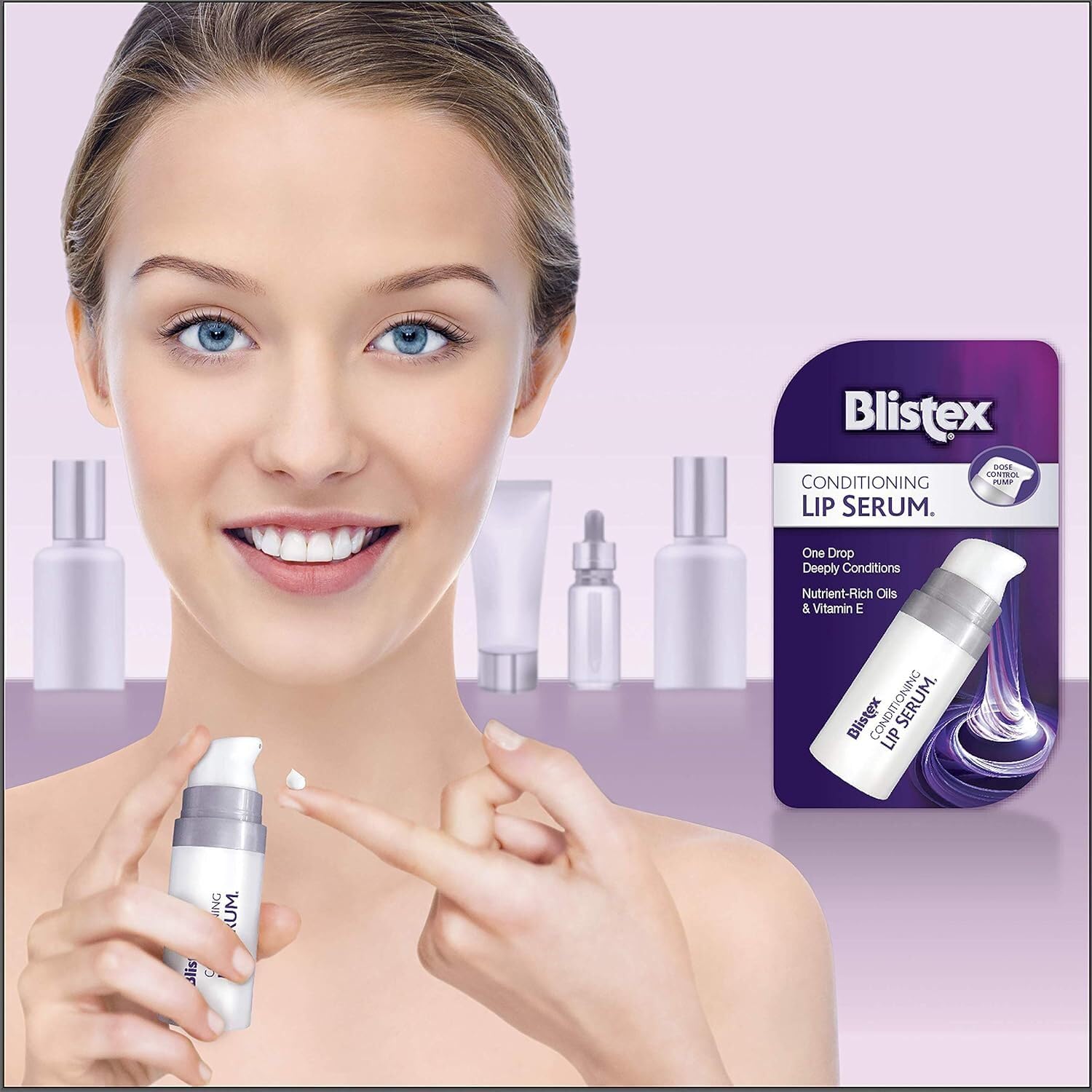 Blistex Conditioning Lip Serum Moisturizer - 2 Pack Hydrating Lip Treatment for Dry, Chapped Lips | Day & Night Use, Winter Care, Makeup Prep