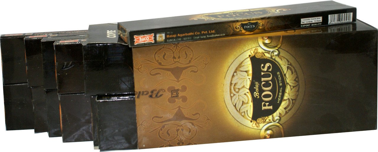 Focus Herbal Incense Sticks - 12 Pack Aromatic Sticks for Meditation, Yoga & Relaxation | Premium Natural Fragrance for Home & Spiritual Use