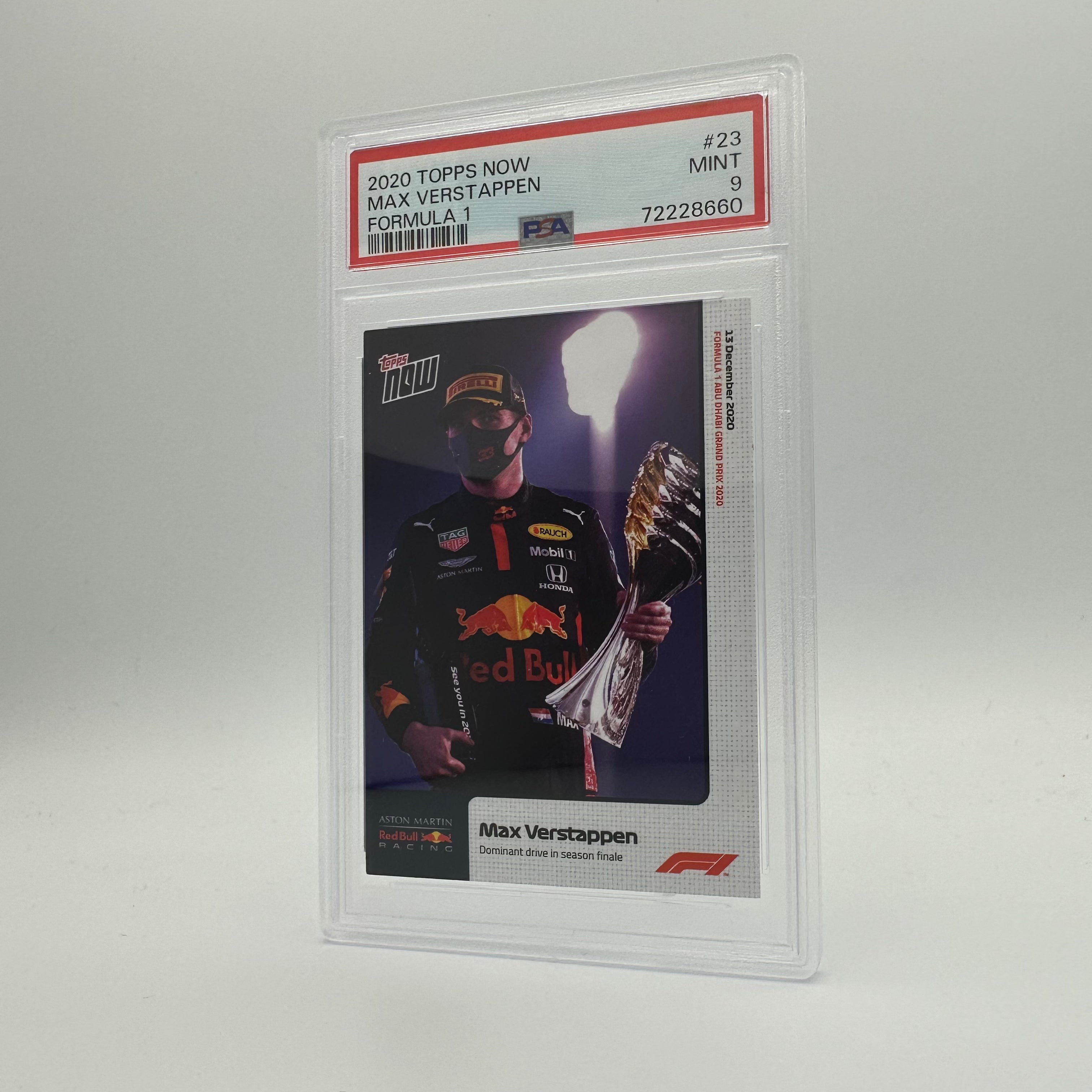 PSA 9 Graded MAX VERSTAPPEN #23 Trading Card - Perfect for Collectors, Sports Memorabilia Enthusiasts & F1 Racing Fans