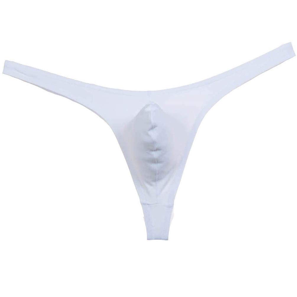 Men's Solid Thong Spandex Bikini T-Back Underwear - Comfortable Stretch Fabric for Workout, Beach & Daily Wear