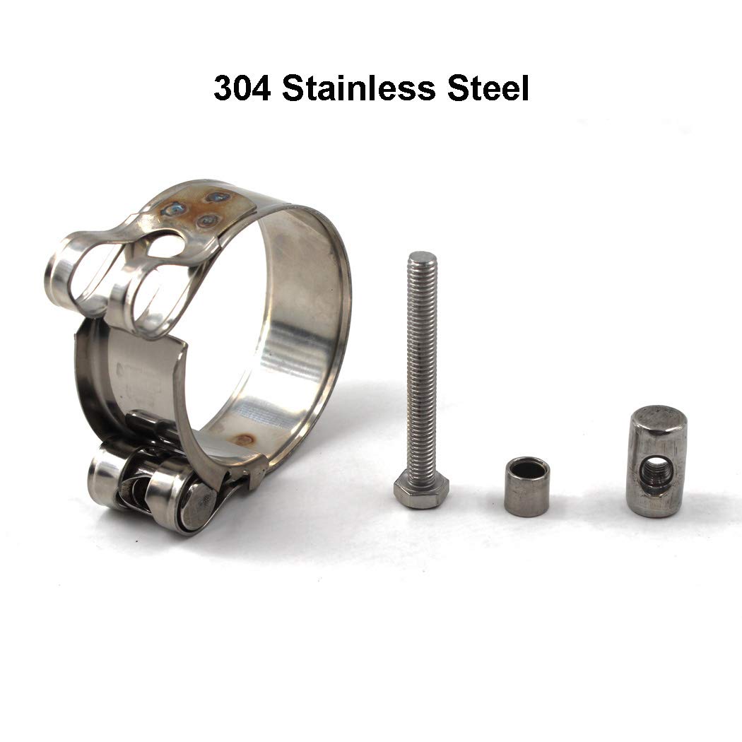 304 Stainless Steel T-Bolt Hose Clamps 26-28mm - Heavy Duty Clamping for Automotive, Marine & Industrial Applications
