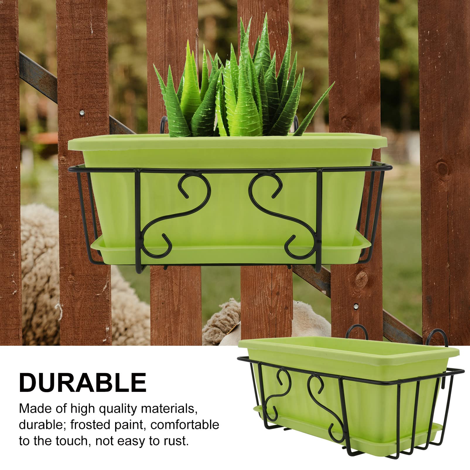 Hemoton 1 Set Hanging Flower Pots for Balcony Railing - Multi-Functional Gardening Planters for Vegetables, Herbs & Flowers - Perfect for Small Space Gardening, Indoor/Outdoor Decor
