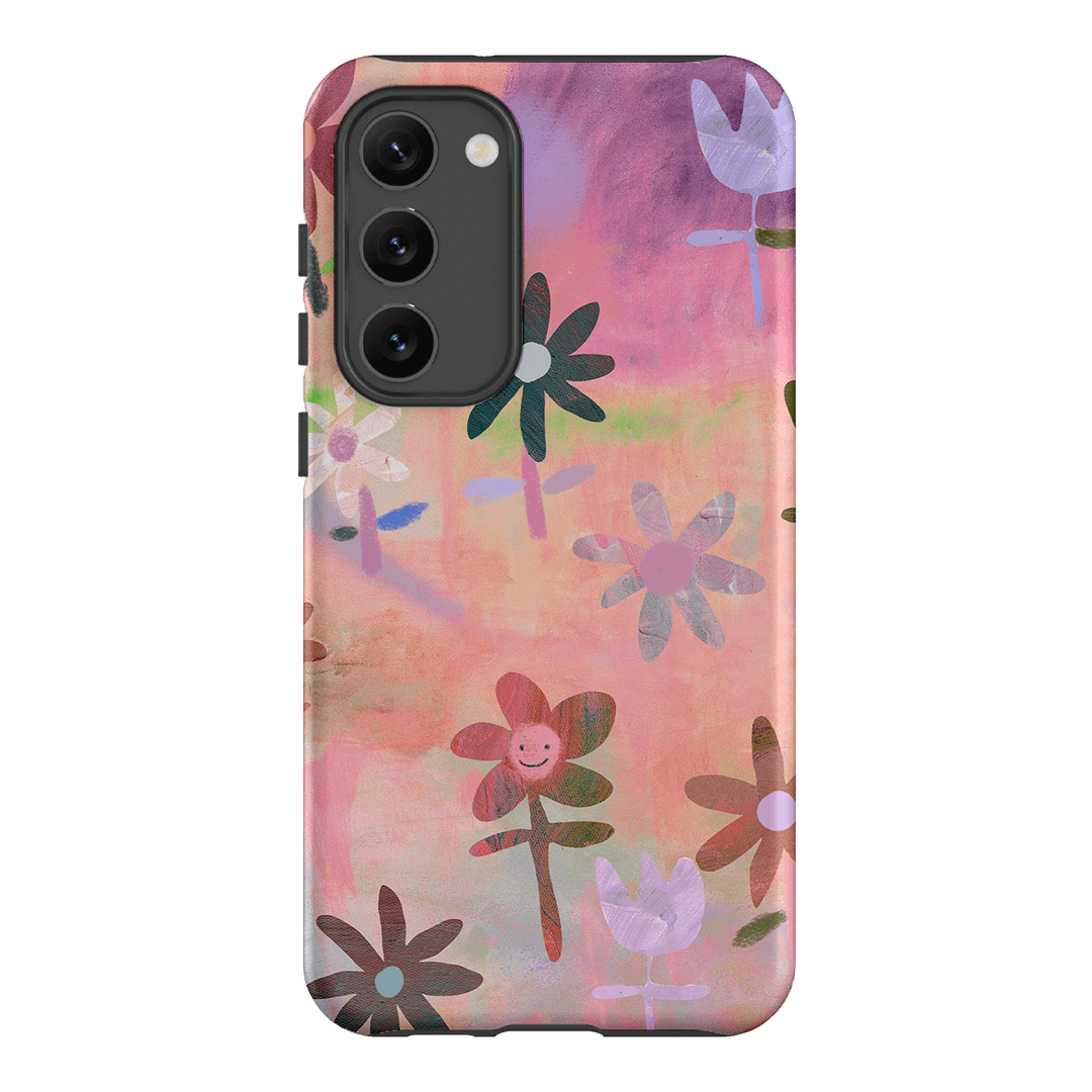Premium Lazy Daisy Floral Phone Case - Shockproof & Slim Design for iPhone 15/14/13/12/Pro/Max - Perfect for Everyday Use, Travel & Outdoor Activities