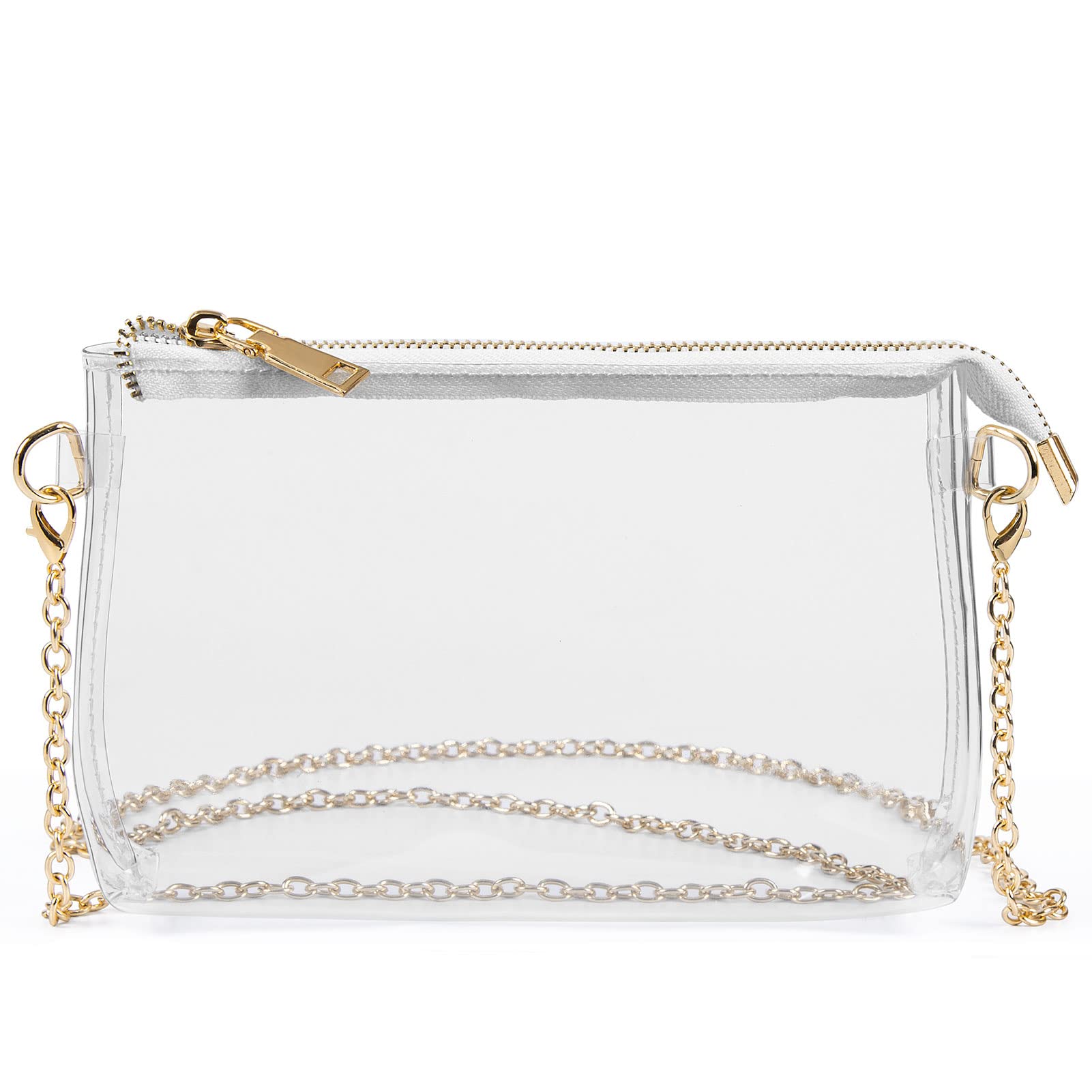Lorbro Clear Crossbody Bag for Women - Stadium Approved Transparent Purse with Secure Zipper Closure | Perfect for Concerts, Sports Events, Theme Parks & Travel