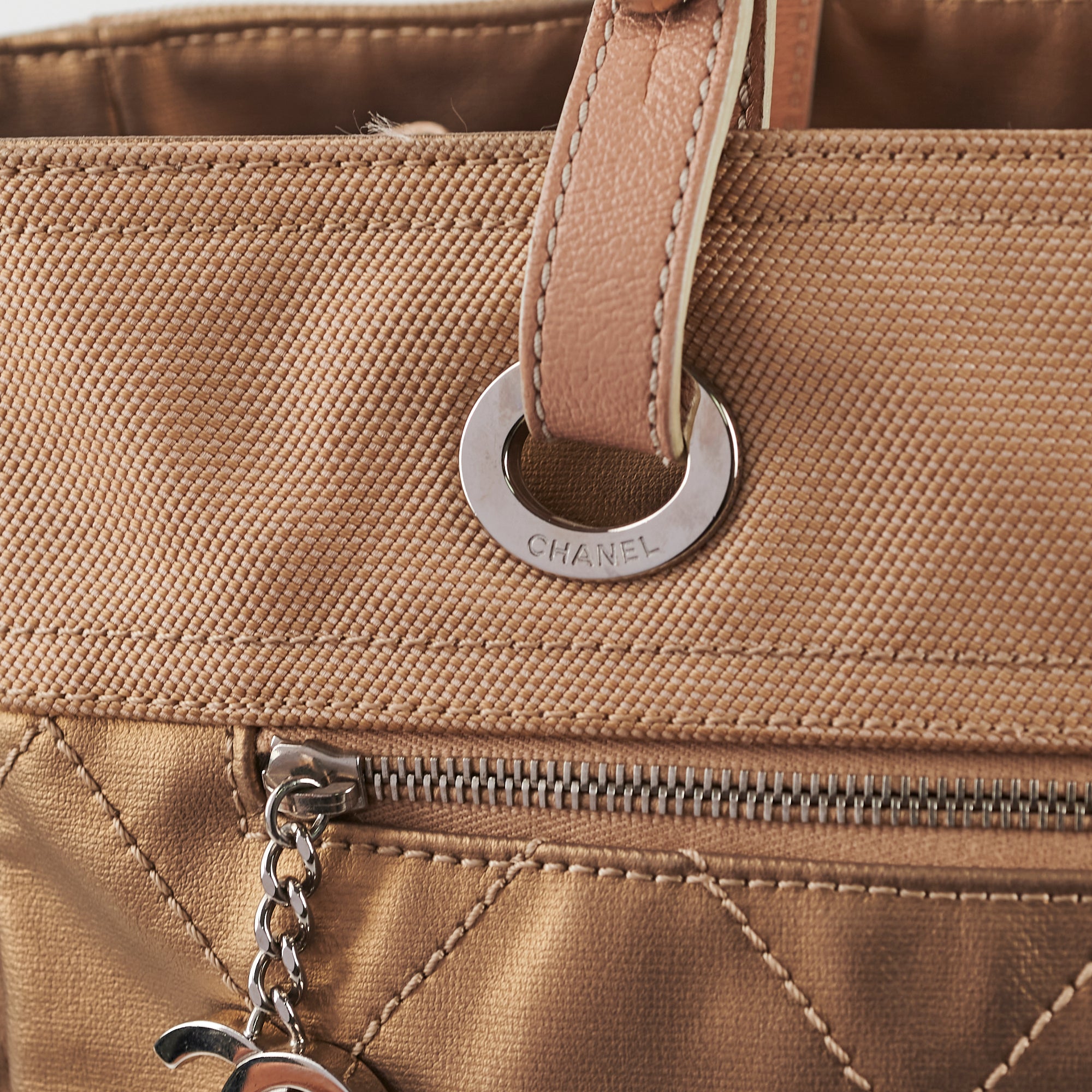 Chanel Bronze Leather Tote Bag for Women - Luxury Designer Handbag for Work, Travel & Everyday Use