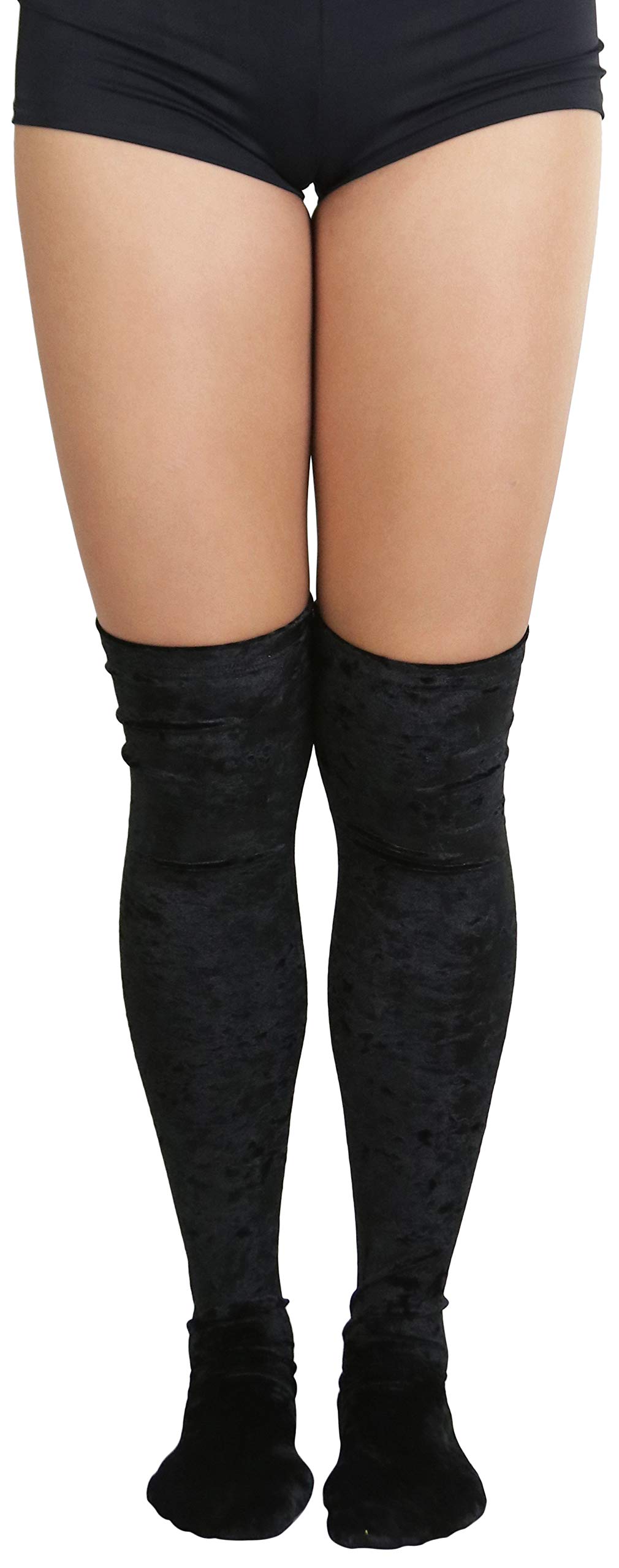 ToBeInStyle Women's Opaque Thigh High Stockings with Lace-Up Backseam - Sexy Unlaced Design for Fashion, Cosplay & Special Occasions