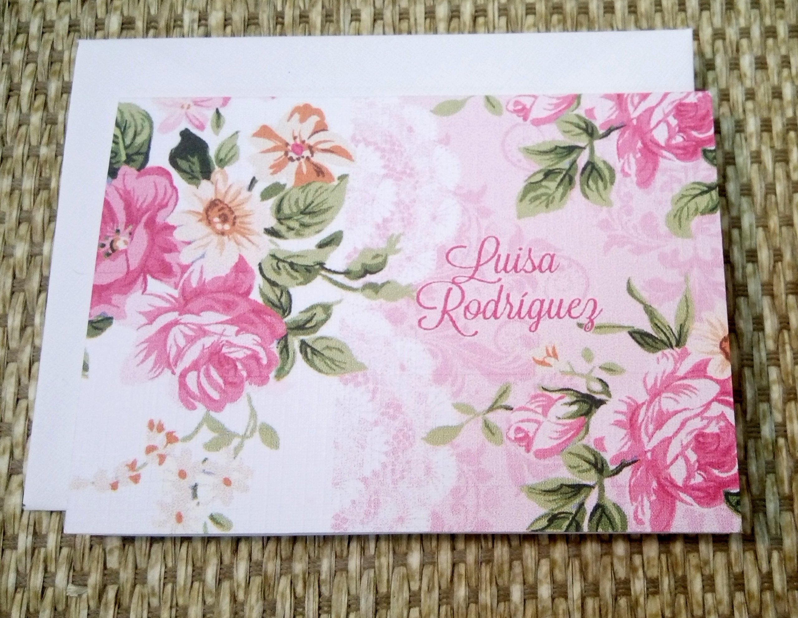 Personalized Floral Stationery Set - 12 Folded Note Cards & Envelopes for Thank You Cards, Greeting Cards, Wedding Invitations - Perfect for Gifts, Parties & Special Occasions