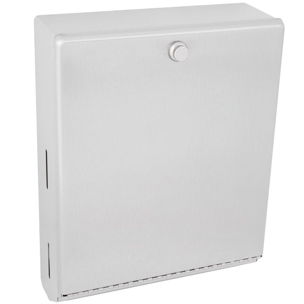 Bobrick B2620 ClassicSeries Paper Towel Dispenser with Knob Latch - Surface Mounted Satin Finish for Restrooms, Kitchens & Commercial Use