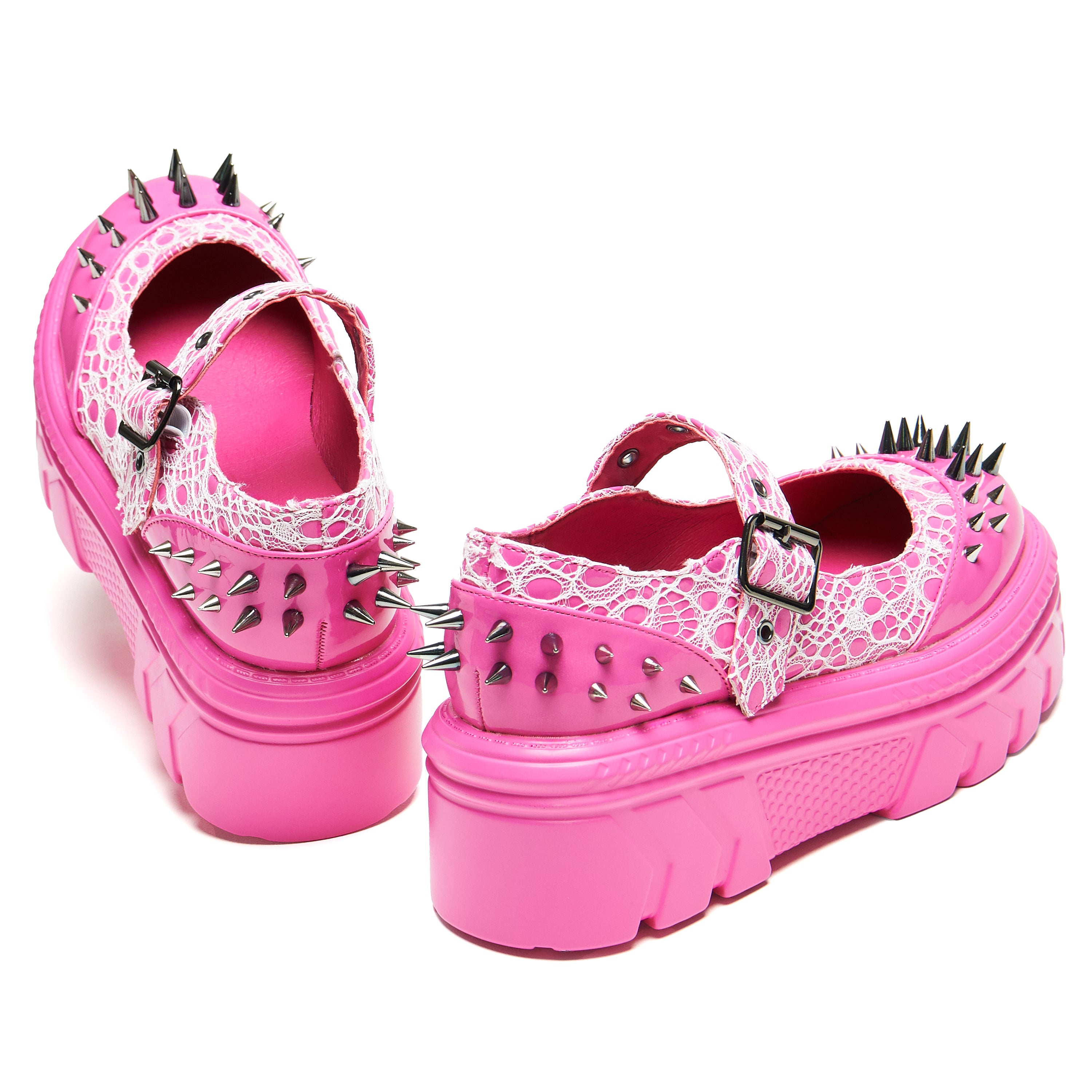 Gothic Punk Spiked Mary Jane Shoes for Women - Edgy Platform Boots with Studs - Perfect for Halloween, Cosplay, and Alternative Fashion Outfits