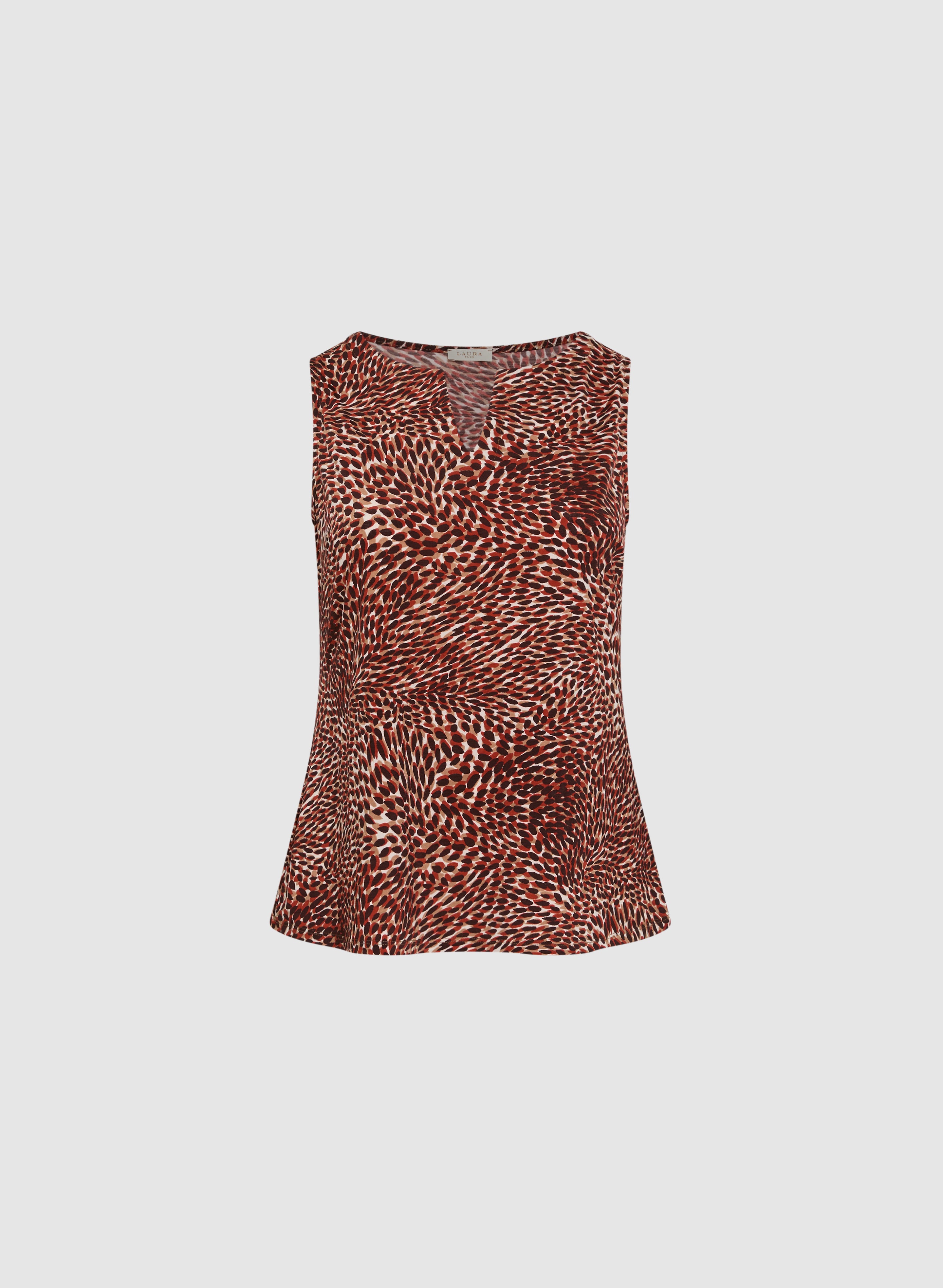 Women's Stylish Animal Print Sleeveless Blouse - Fashionable Summer Tops for Casual Outings & Beach Vacations
