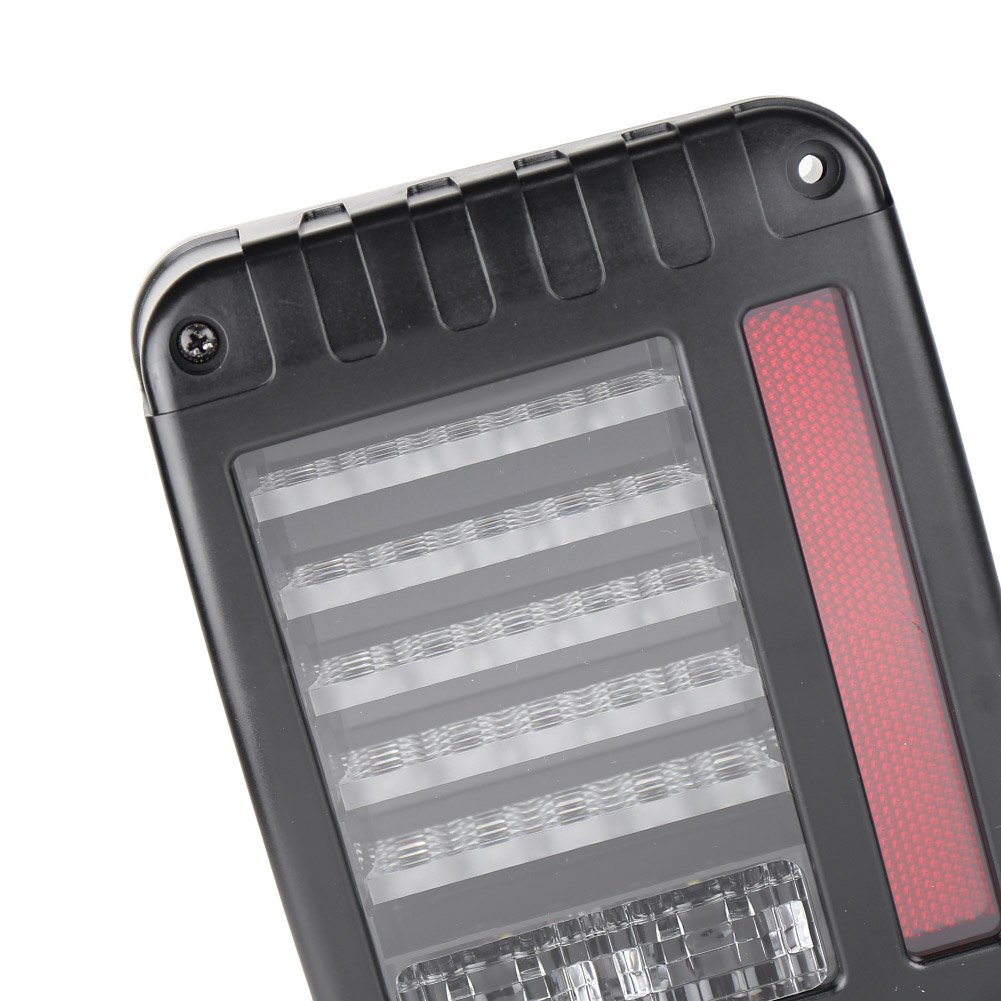 2007-2017 Jeep Wrangler JK LED Tail Lights - Brake Reverse Turn Signal Lamps for Jeep TJ LJ - Durable & Bright Replacement for Off-Road & Night Driving