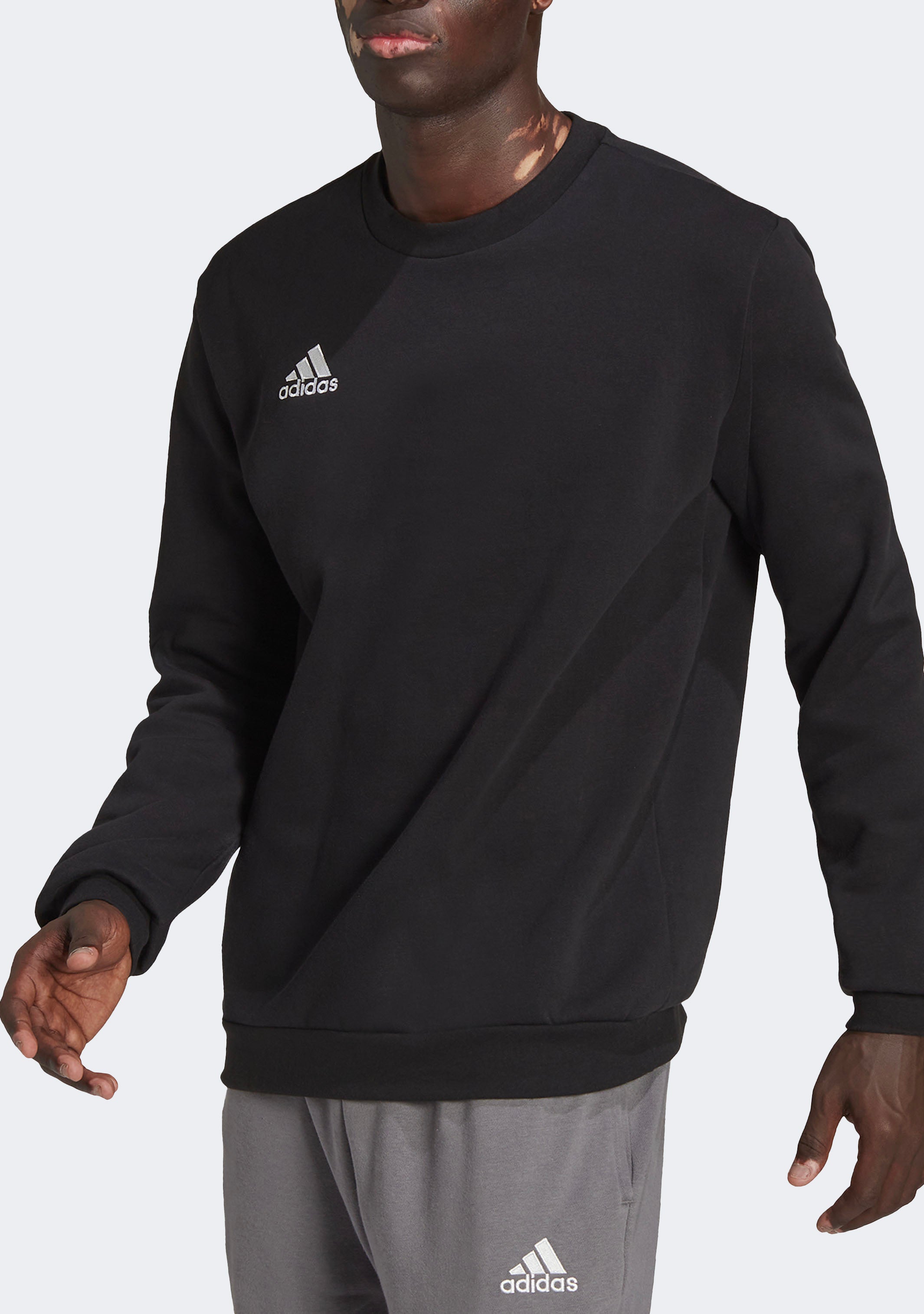 Adidas Men's Entrada 22 Sweat Top - Lightweight Hooded Sweatshirt for Running & Gym Workouts - Breathable Cotton Blend for Men's Athletic Wear