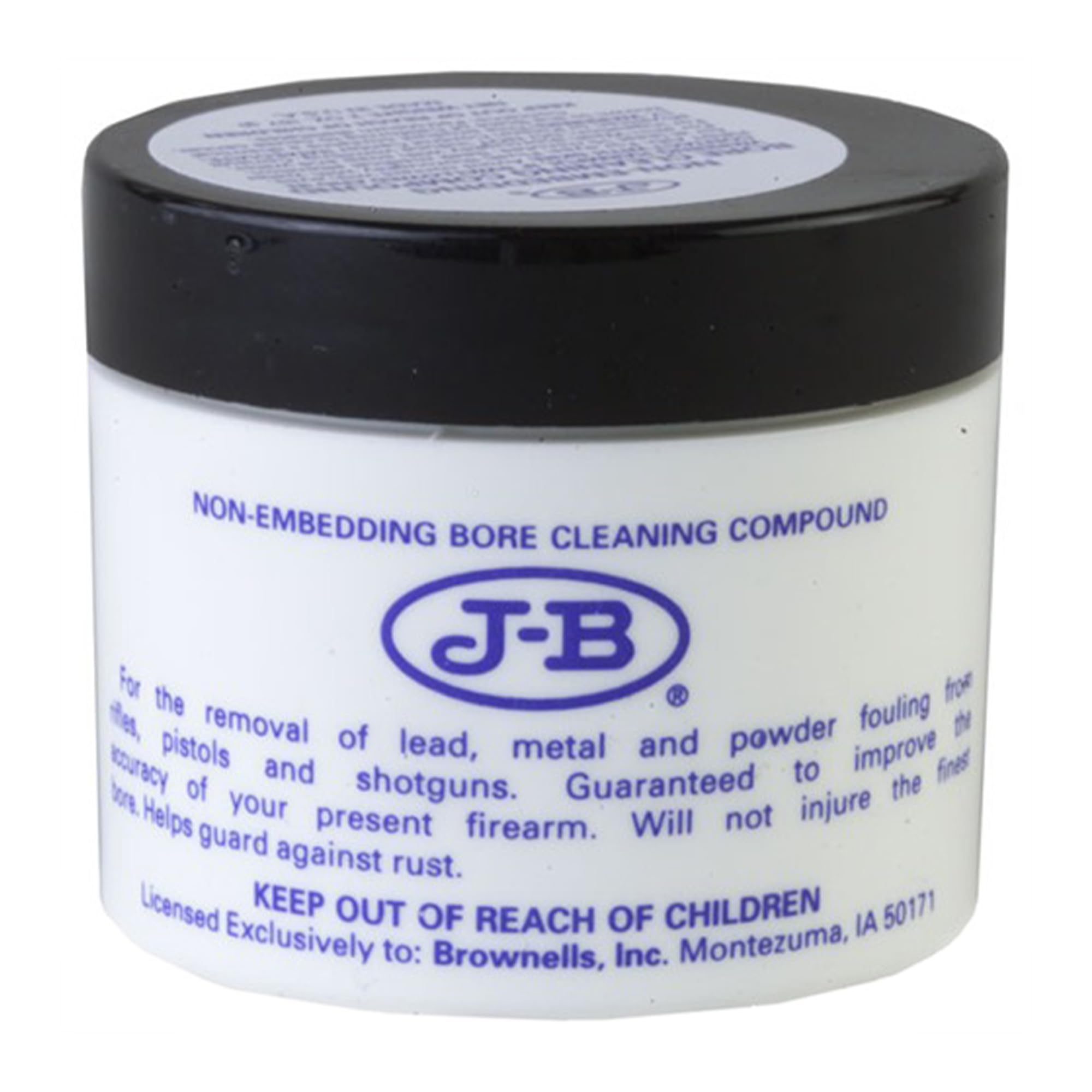 Brownells J-B Non-Embedding Bore Cleaning Compound - Gun Barrel Cleaner Solvent & Oil-Paste for Firearm Maintenance - Gunsmithing Tools & Cleaning Supplies - 2 oz (57g) Jar - Perfect for Rifle, Pistol & Shotgun Barrel Cleaning at Home or Range