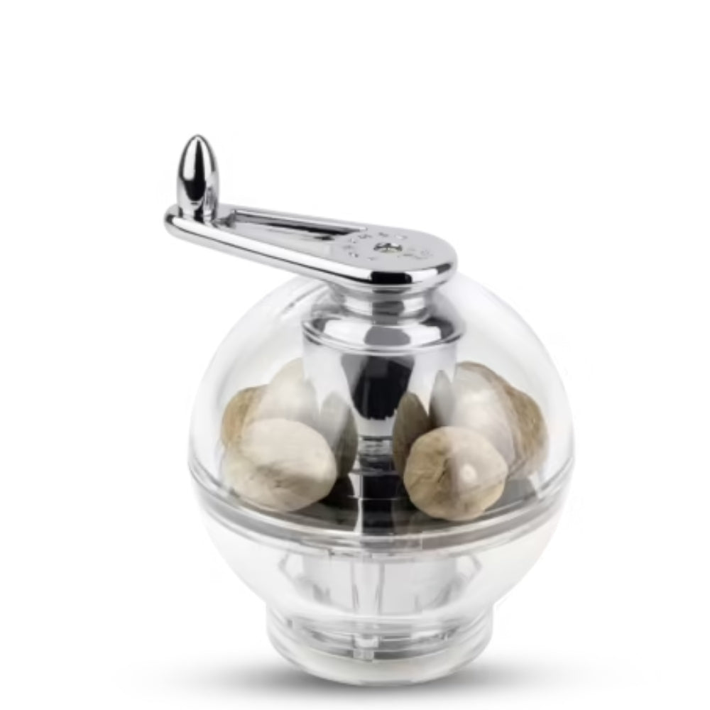 Peugeot Tidore 4.5-Inch Manual Nutmeg Grinder - Premium Acrylic Spice Mill for Fresh Nutmeg, Cinnamon & Spices - Perfect for Baking, Cooking & Coffee Shops