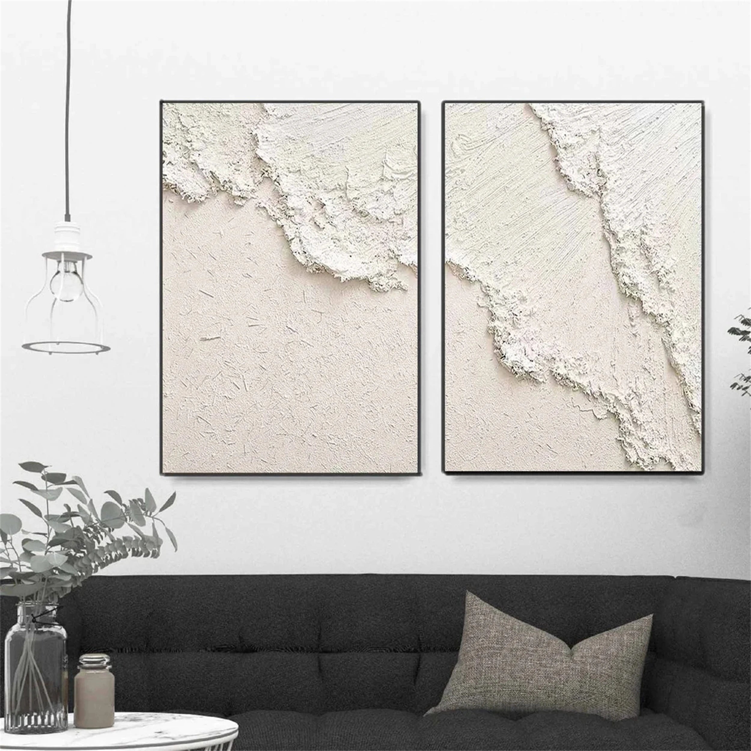 Ocean and Sky Wall Art Set of 2 - Modern Coastal Paintings for Home & Office Decor | Perfect for Living Room, Bedroom, or Beach House