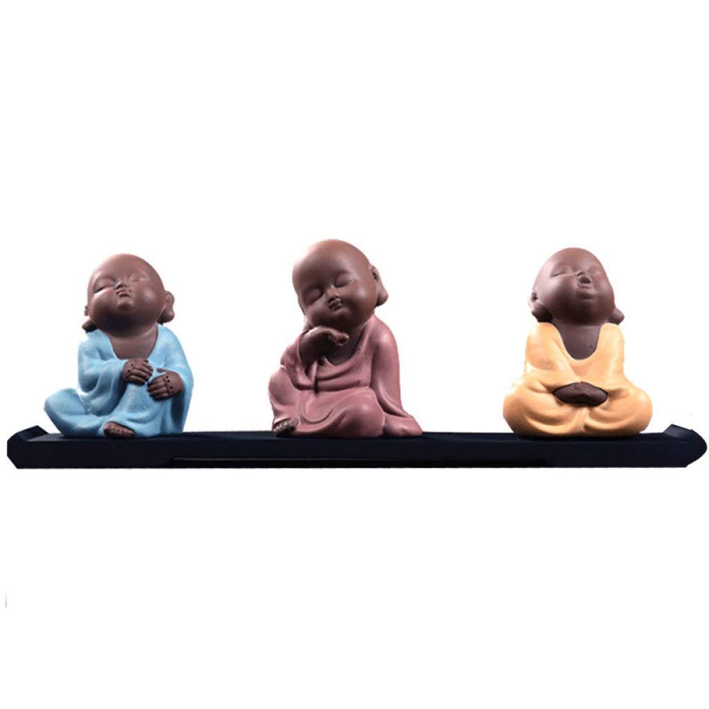 JYDQM Lucky Buddha Statue - Hear No Evil, See No Evil, Speak No Evil, Do No Evil - Wealth & Good Fortune Decor for Home, Office, Meditation Room & Feng Shui