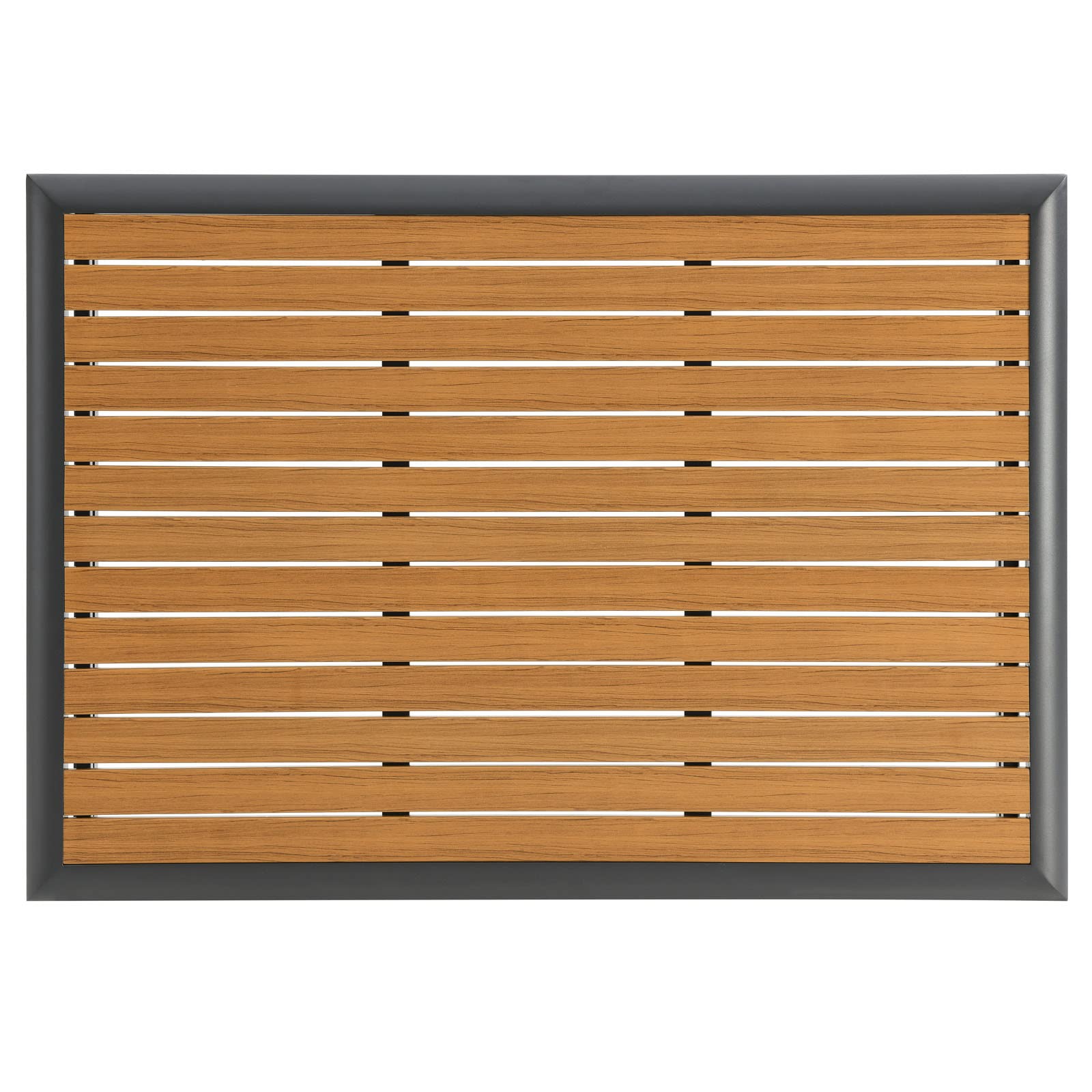 Modway EEI-3021-GRY-NAT Outdoor Patio Coffee Table - Weather-Resistant Gray & Natural Finish - Perfect for Backyard, Poolside & Garden Relaxation