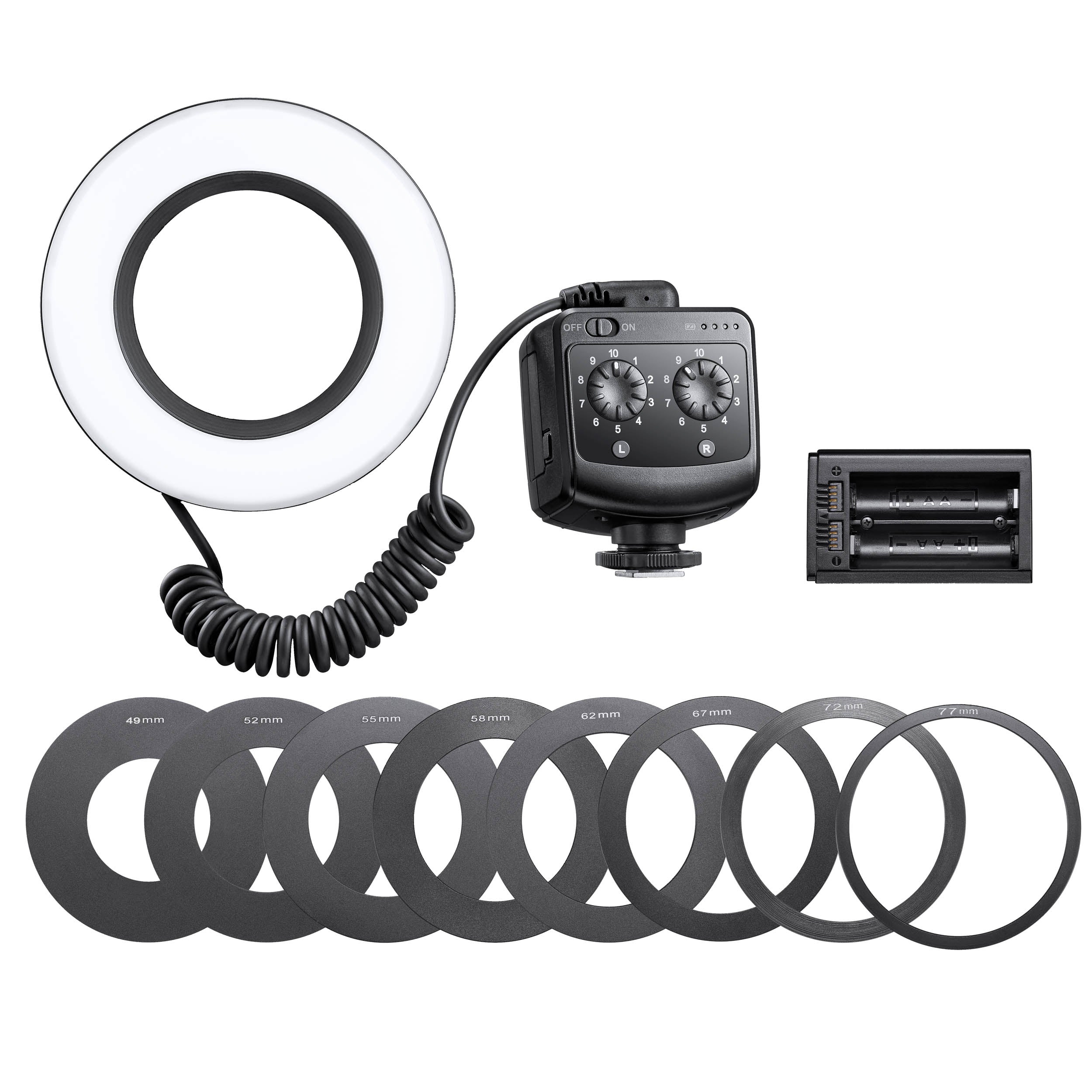 RING72 8W Daylight Balanced LED Macro Ring Light for DSLR Camera Photography - Perfect for Close-Up Shots, Product Photography & Videography
