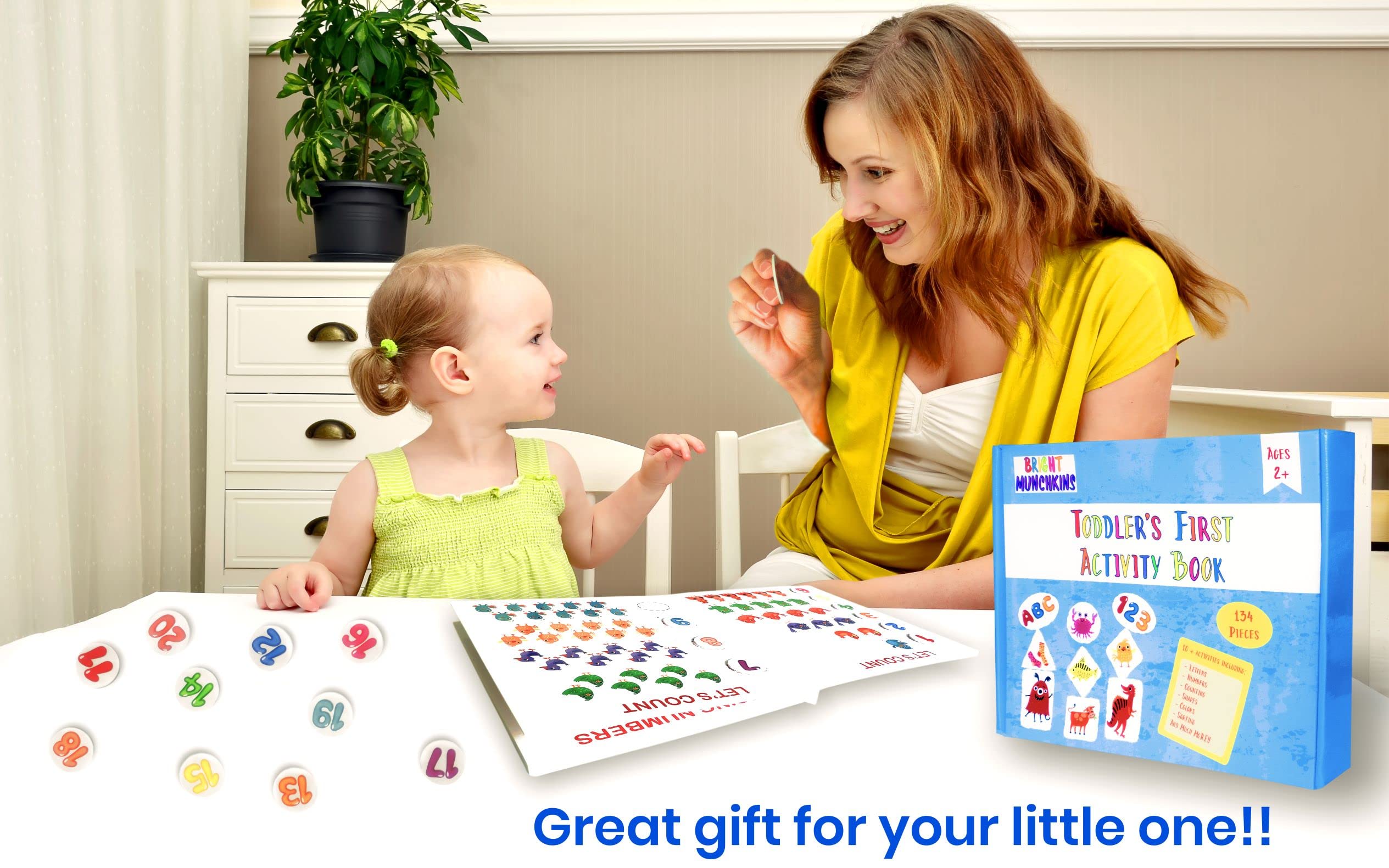 Toddler Busy Book for Ages 2-4 - Montessori Preschool Learning Activities with 134 Pieces & 10+ Educational Games | Sensory Toys for Autism & Early Childhood Development | Perfect for Travel, Home & Classroom Use