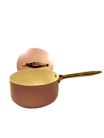Royal Pink 8-Piece Nonstick Cookware Set - Stainless Steel Pots and Pans with Lids - Perfect for Cooking, Baking & Serving - Ideal for Home Kitchens & Gifting