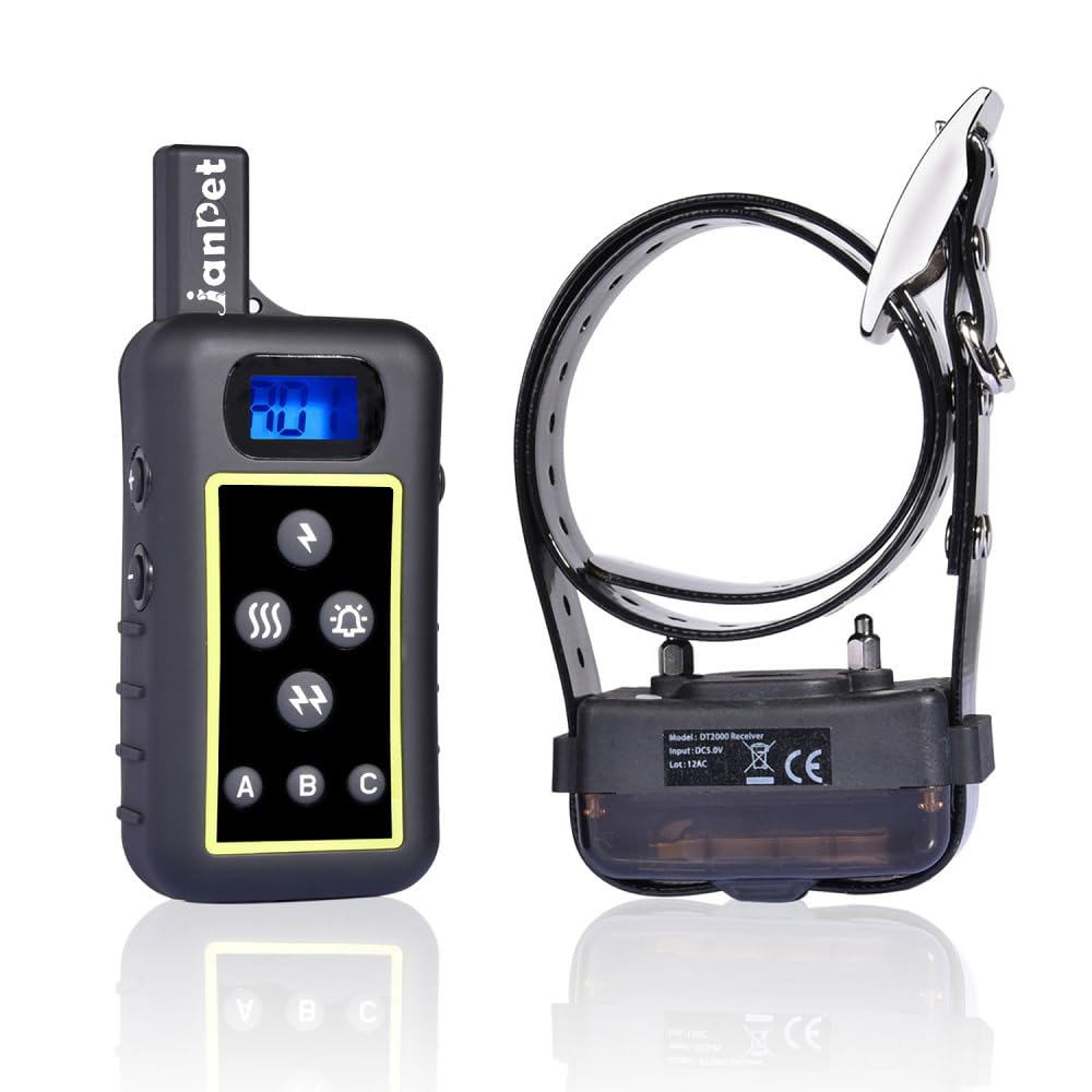 **Waterproof Hunting Dog Shock Collar with Remote – 2000M Range, LED Light, 2-Year Warranty – Ideal for Outdoor Training & Hunting Dogs**