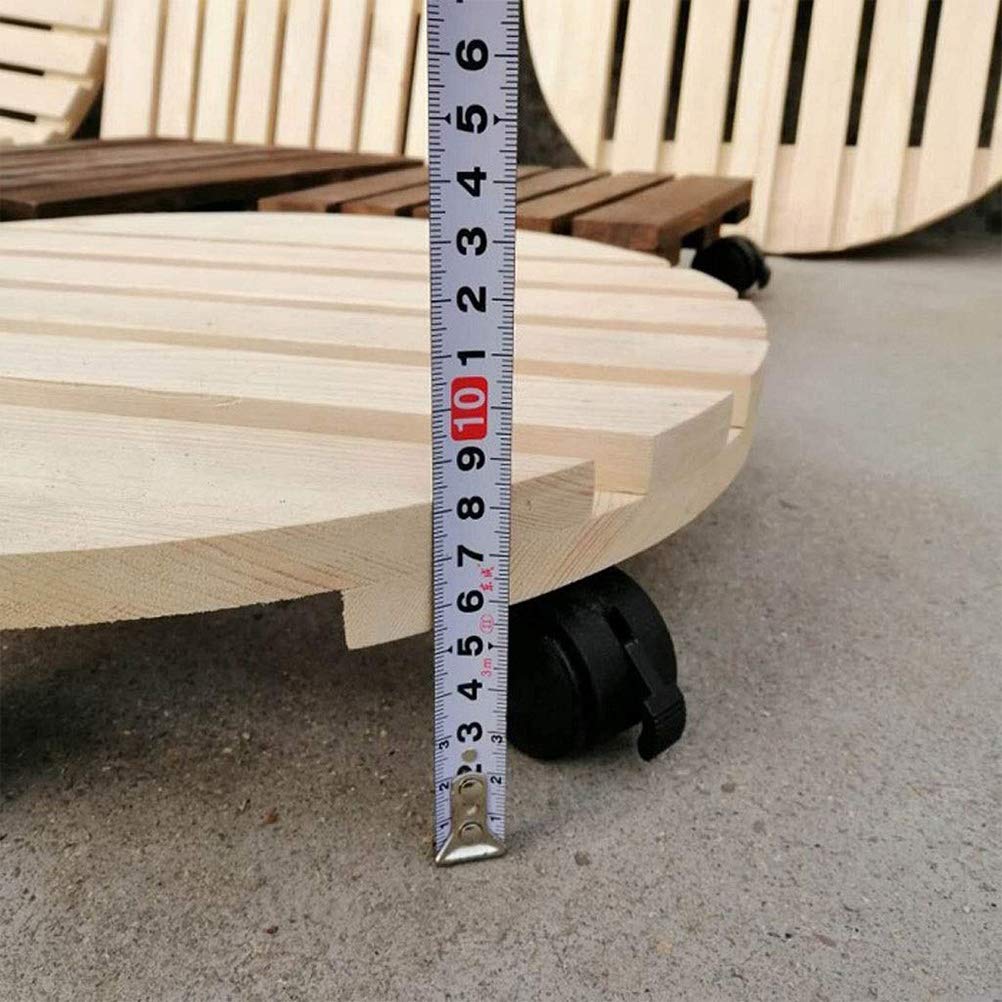 6-Wheel Solid Wood Plant Caddy Dolly - Heavy Duty Rolling Plant Stand for Indoor & Outdoor Potted Plants, Flowers, and Garden Supplies (20 Inch) - Perfect for Moving Large Planters, Greenhouses, and Home Gardening