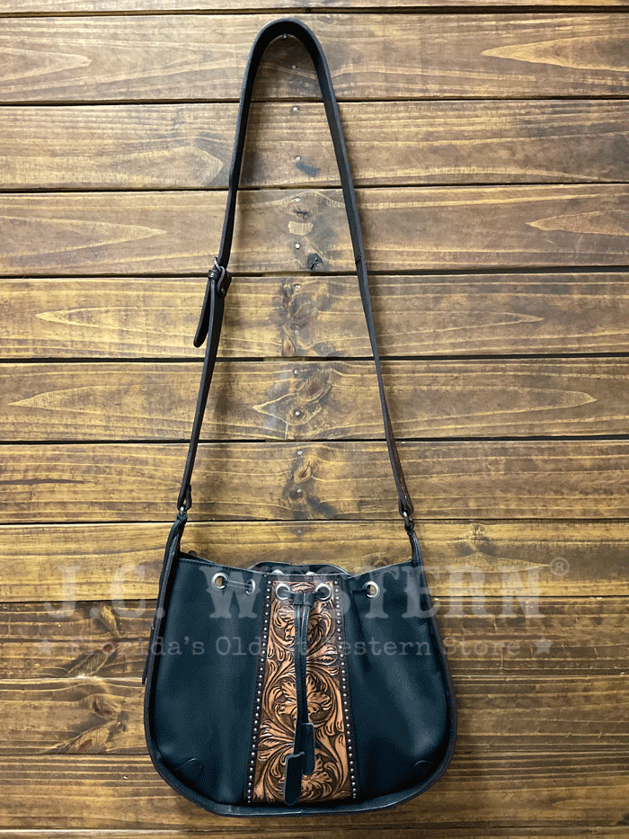 Nocona Women's Stacey Conceal Carry Bucket Purse - Black Leather Handbag for Everyday Use | Perfect for Shopping, Travel & Concealed Carry