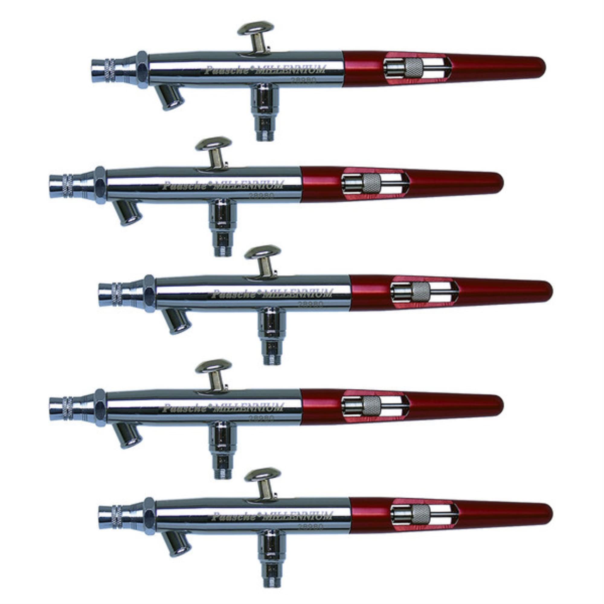 Paasche Model MIL-6P Airbrush Six Pack with Medium Heads - Perfect for Hobbyists, Artists & DIY Projects