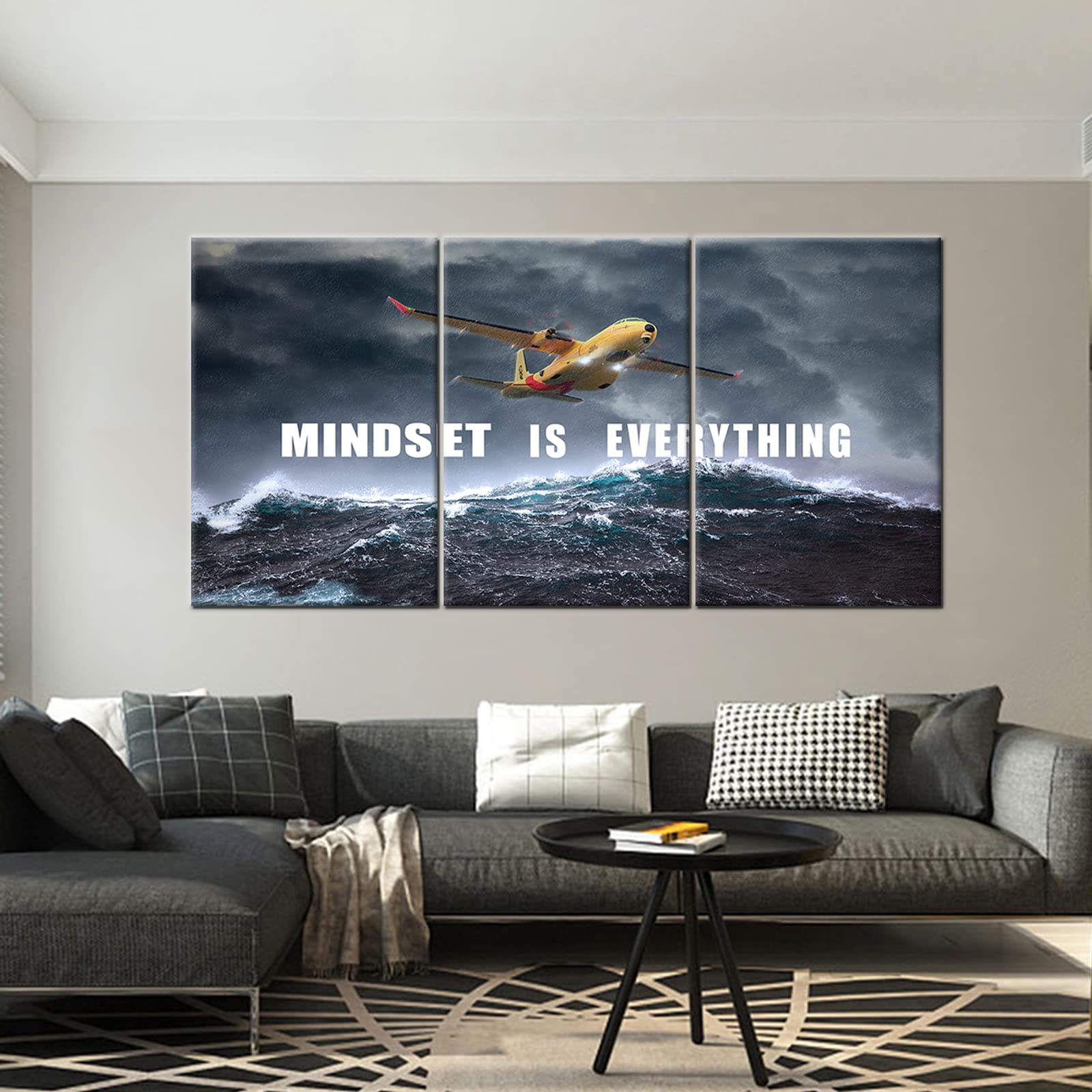 Motivational Office Posters - Inspirational Entrepreneur Quotes Canvas Art Print, Modern Home & Office Wall Decor, Framed & Stretched Ready to Hang [72''W x 36''H] - Perfect for Workspaces, Living Rooms & Business Environments