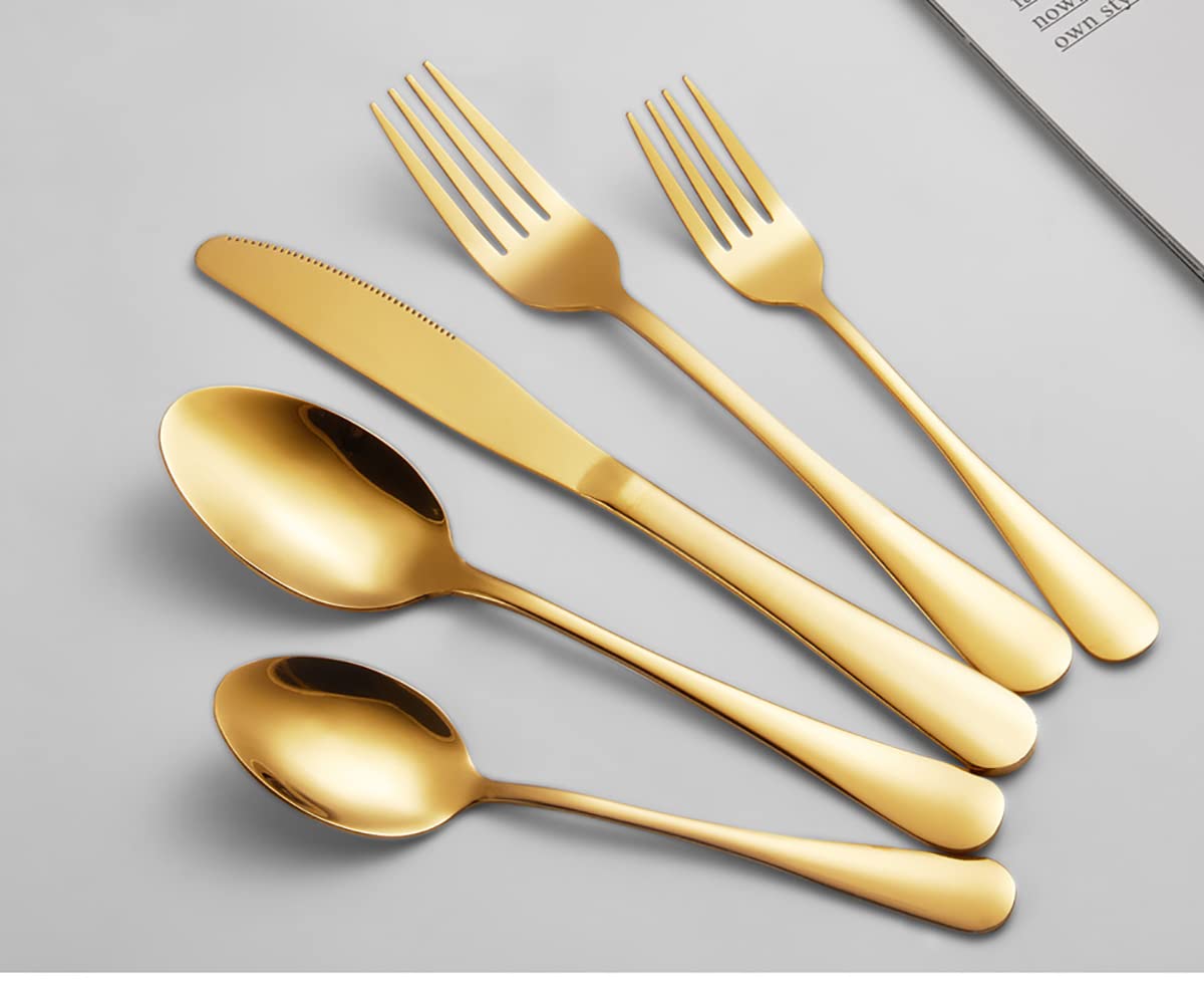 80-Piece Stainless Steel Flatware Set for 16 - Mirror Polished Silverware Cutlery Set for Home, Kitchen, Restaurant & Hotel - Dishwasher Safe - Perfect for Dinner Parties, Weddings & Everyday Dining