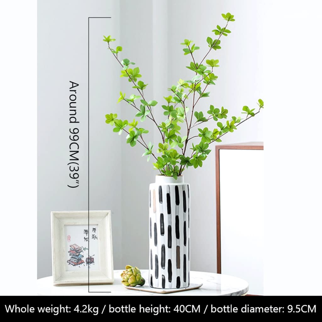 Artificial Trees and Plants - Realistic Plastic Fake Flowers, Bell Potted Plant for Home Decor - Indoor Greenery for Living Room, Bedroom, Office - Perfect Housewarming Gift (2 Bells + Vase Set)