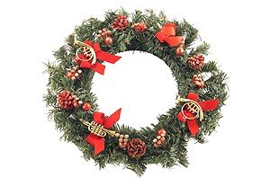 Pine Wreath with Musical Instruments - Perfect Christmas Home Decor