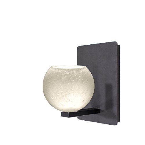 WAC Lighting WS58LED-G599WT/RB Rhea LED Wall Sconce with Glass Shade - White/Rubbed Bronze Finish - Modern Indoor Lighting for Bedroom, Hallway & Living Room
