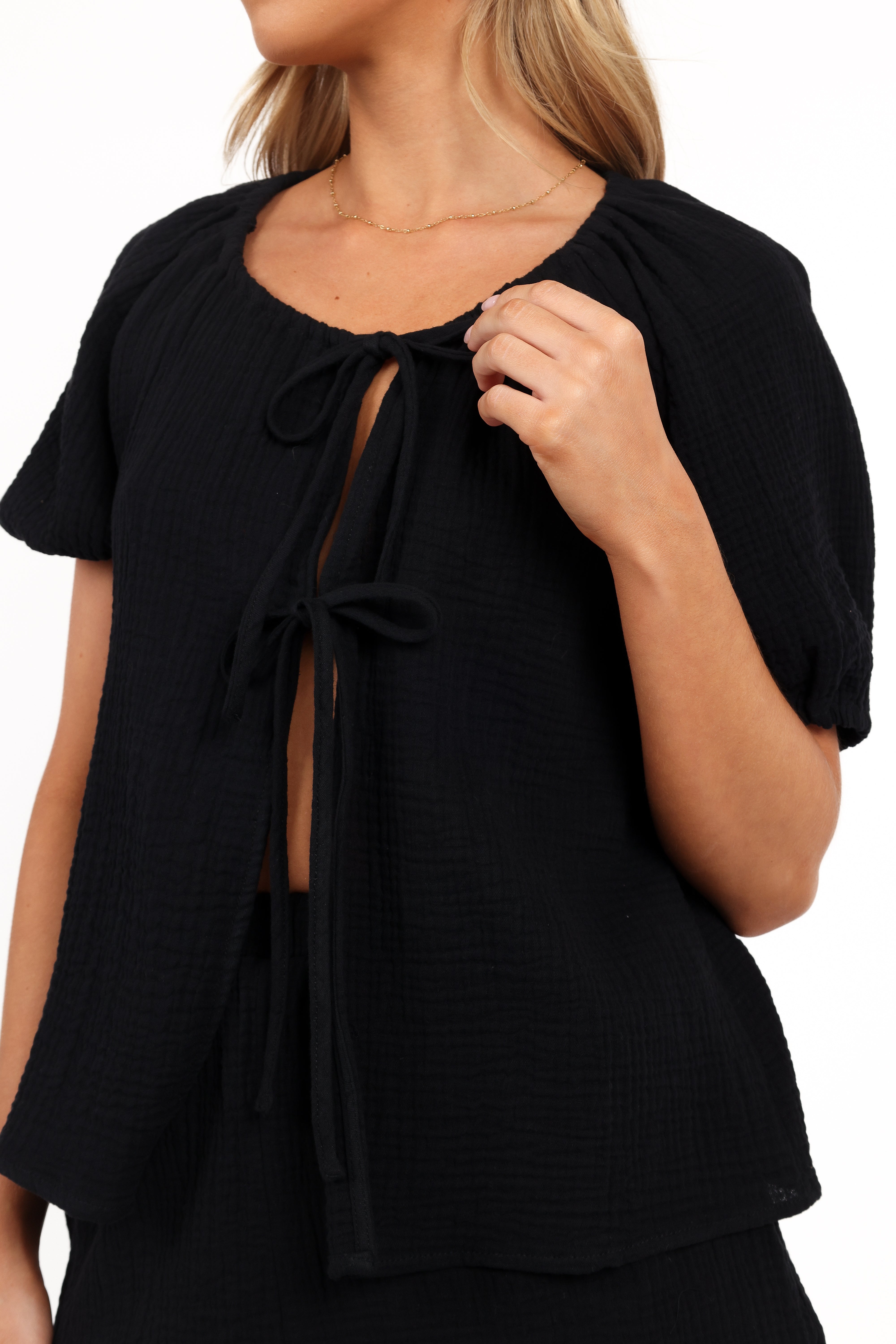 Bonnie Women's Short Sleeve T-Shirt - Soft Cotton Casual Top in Black | Perfect for Everyday Wear, Work & Weekend Outfits