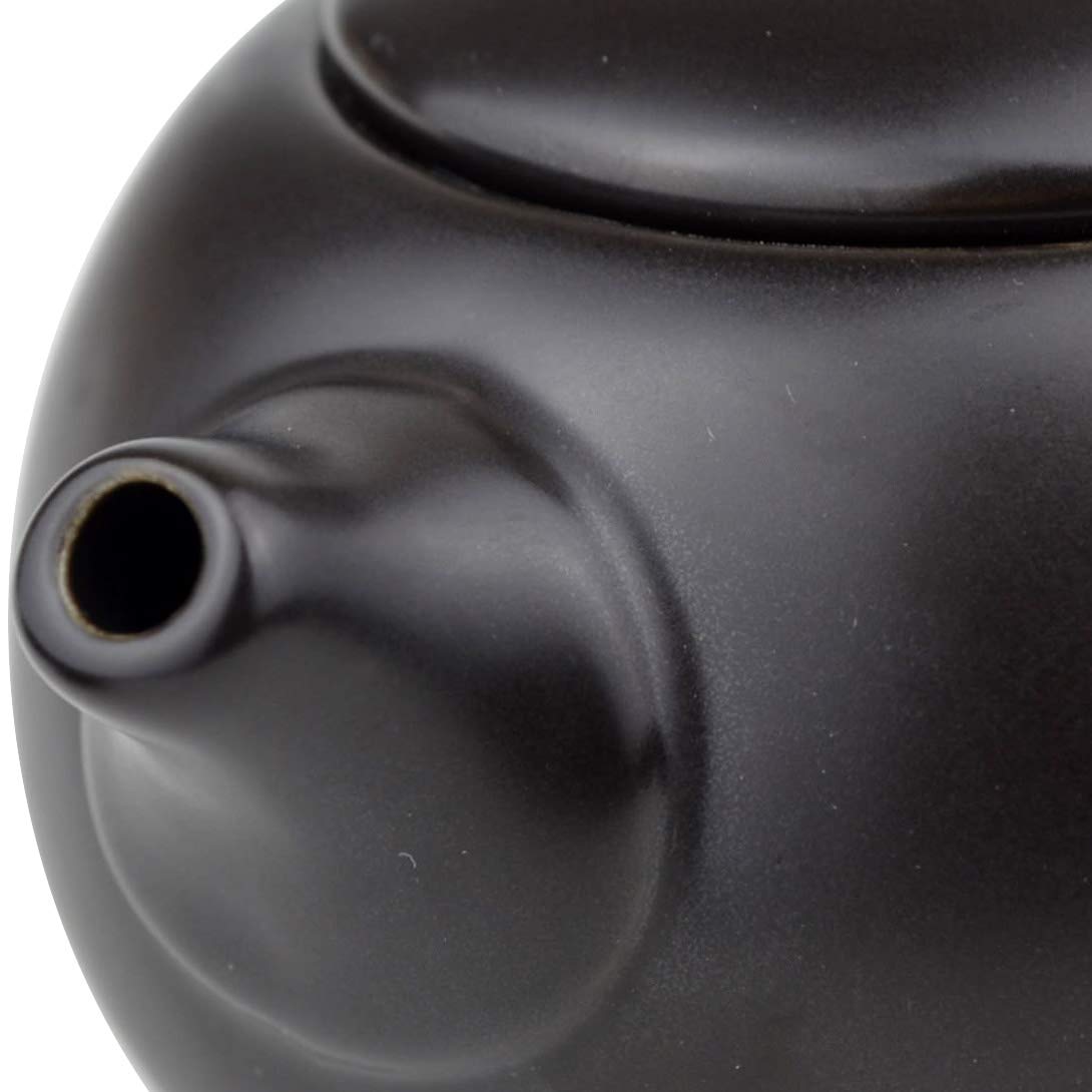 Premium Chinese Ceramic Teapot Set - White, Cyan & Black Travel Xishi Pot with 2 Cups (Black 1 Pot 2 Cups) | Portable Tea Brewing Kit for Home, Office & Outdoor Picnics