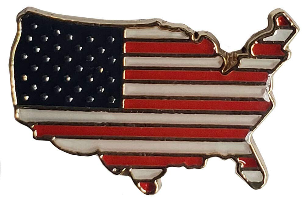 12 Pack USA Flag Lapel Pins - Patriotic American Map Hat Pins for Men & Women - Perfect for 4th of July, Veterans Day, Parades & Political Events