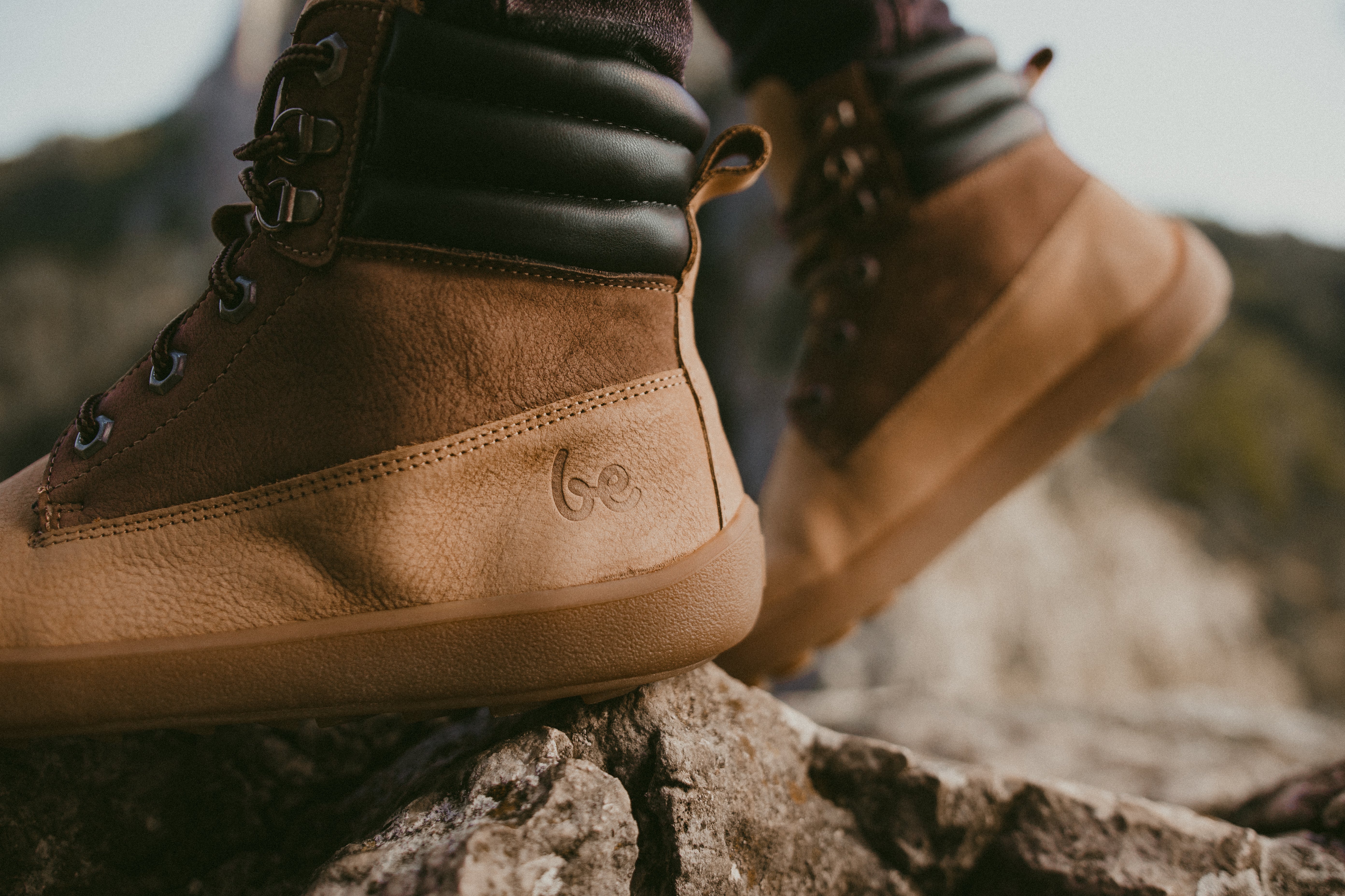 Barefoot Boots for Women & Men - Be Lenka Nevada Neo in Sand & Dark Brown | Minimalist Comfort for Hiking, Travel & Everyday Wear