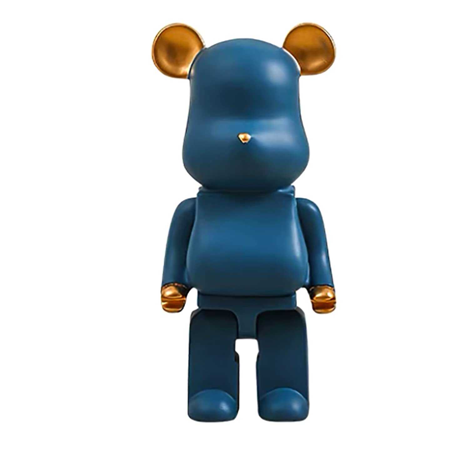 4 Pcs Matte Resin Bear Decorations - Blue Home Decor for Living Room, Bedroom, Office Desk & Bookshelf - 20cm Handcrafted Bear Ornaments - Perfect for Gifts, Shelf Display & Cozy Interior Styling