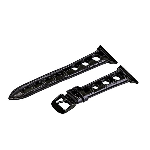 Black Croco 3 Hole Bands / Black Hardware