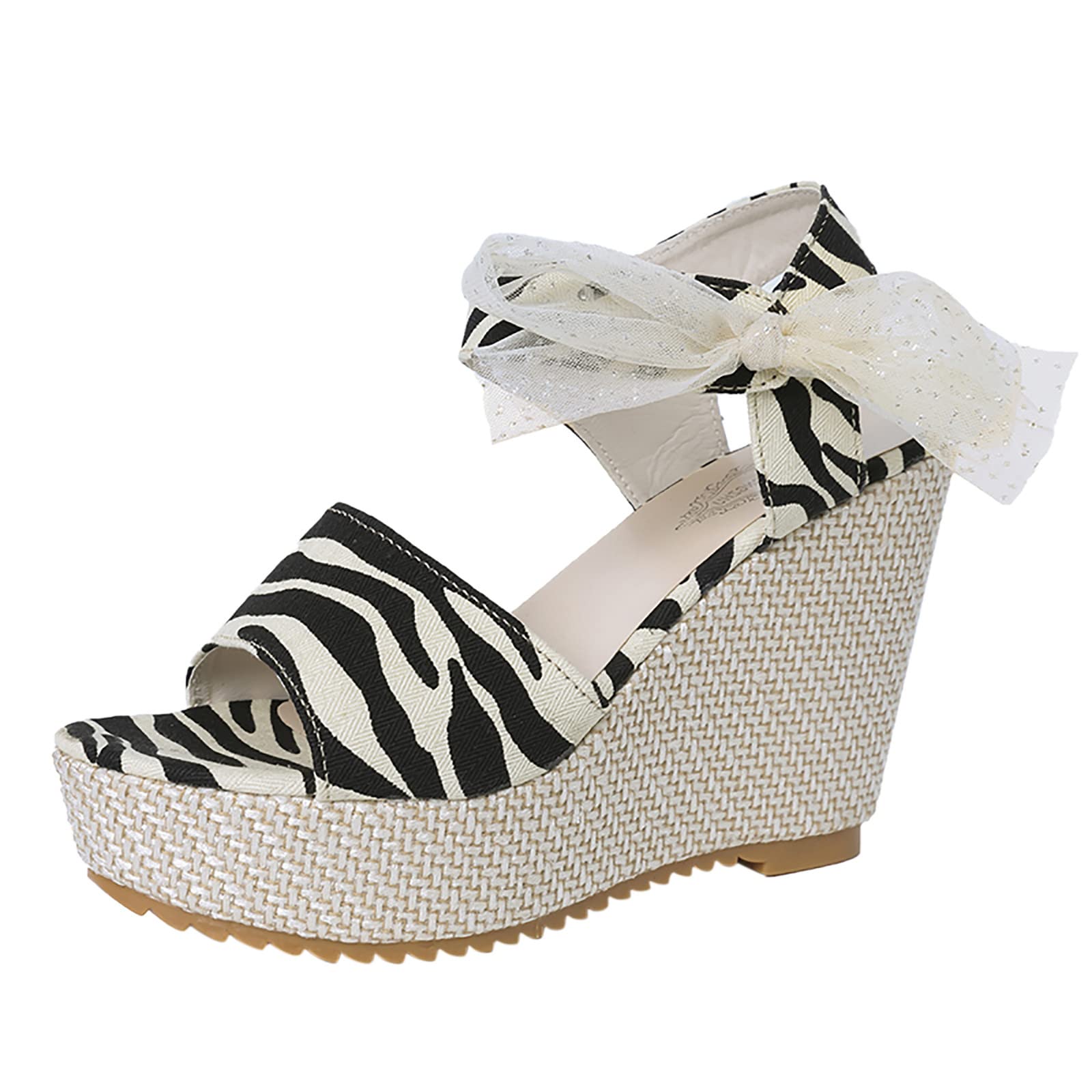 Women's Comfortable Peep Toe Sandals - Classic Fit Casual Wedge Shoes with Microwaveable Slippers for Home & Outdoor Use