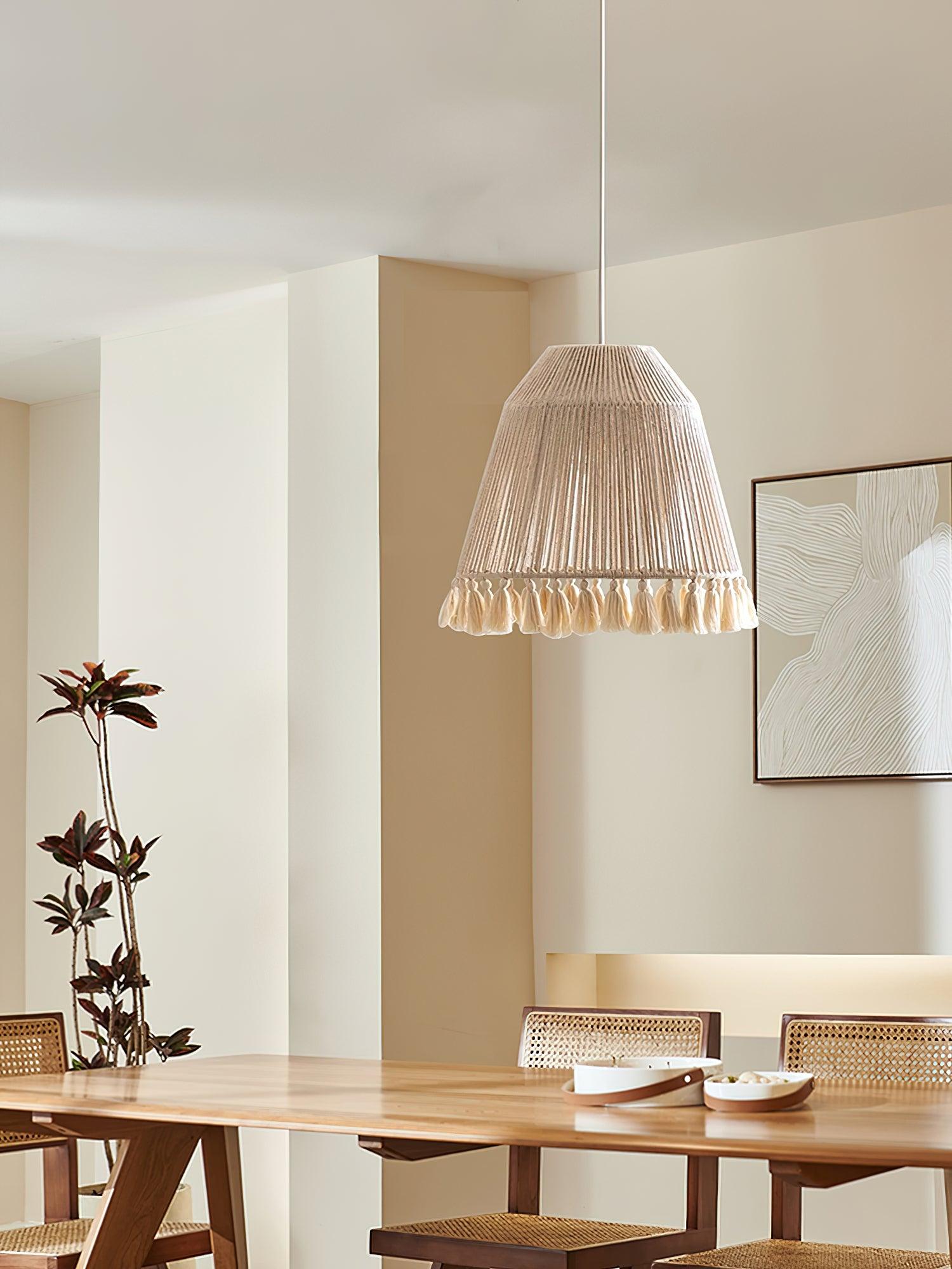 Stylish Chase Tassel Pendant Light Fixture - Modern Hanging Chandelier for Dining Room, Kitchen Island & Bedroom Decor
