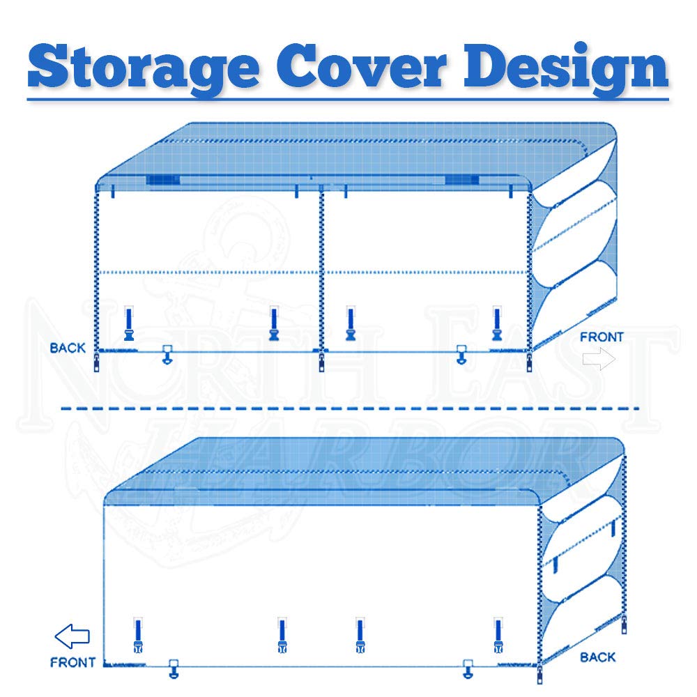 Waterproof RV Camper Cover for Travel Trailers & Toy Haulers 14'-16' - Gray TTH16 with Zippered Panels for Door, Engine & Storage Access | All-Weather Protection for Motorhomes, Winter Storage & Outdoor Camping