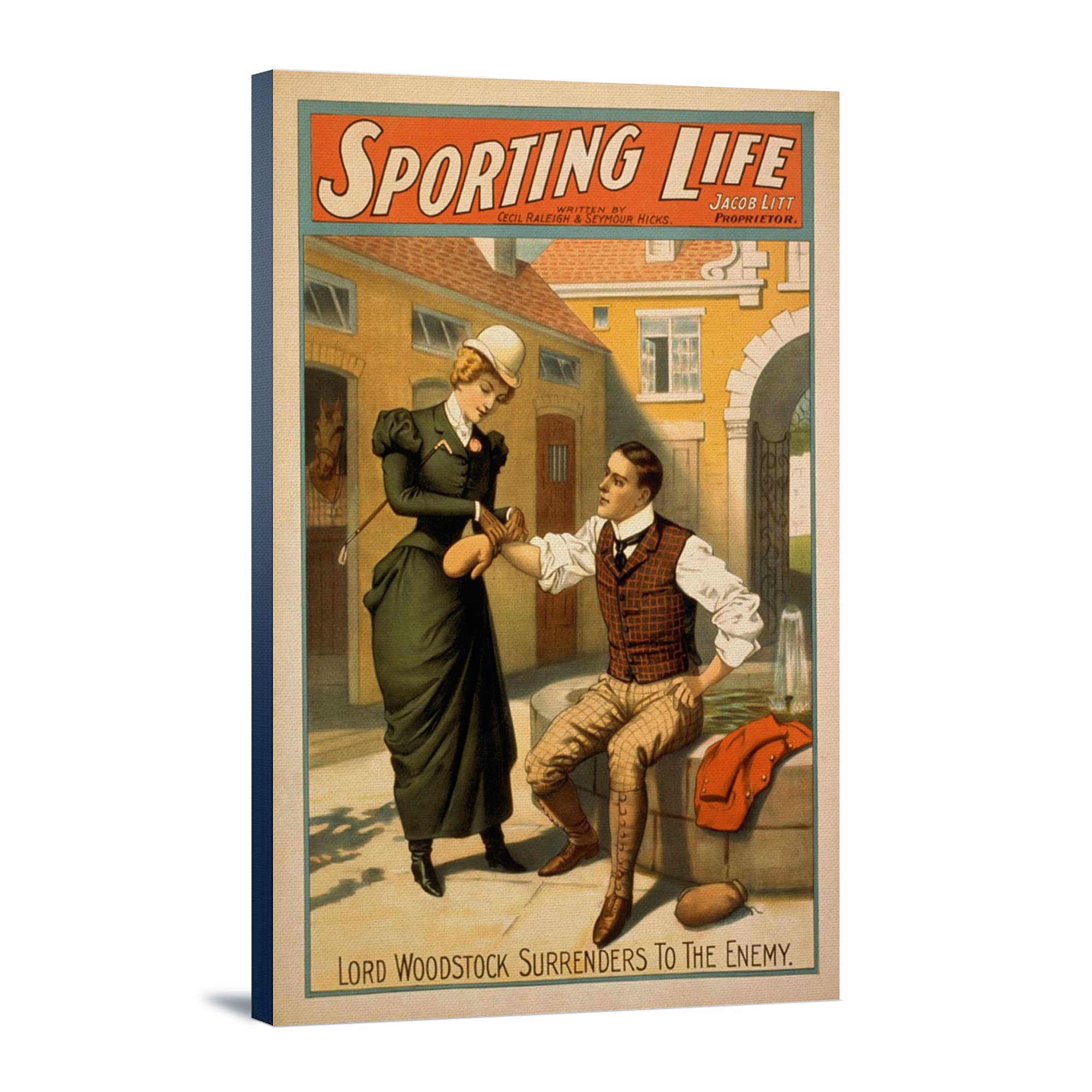 Boxing Poster - 16x24 Wrapped Canvas Wall Art for Home & Gym Decor | Vintage Boxing Theatre Print for Sports Fans & Man Cave