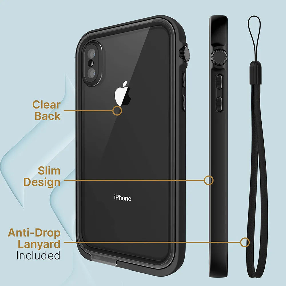iPhone Xs Max Waterproof Case - Shockproof, Dustproof & Full-Body Protection for Swimming, Outdoor & Extreme Sports