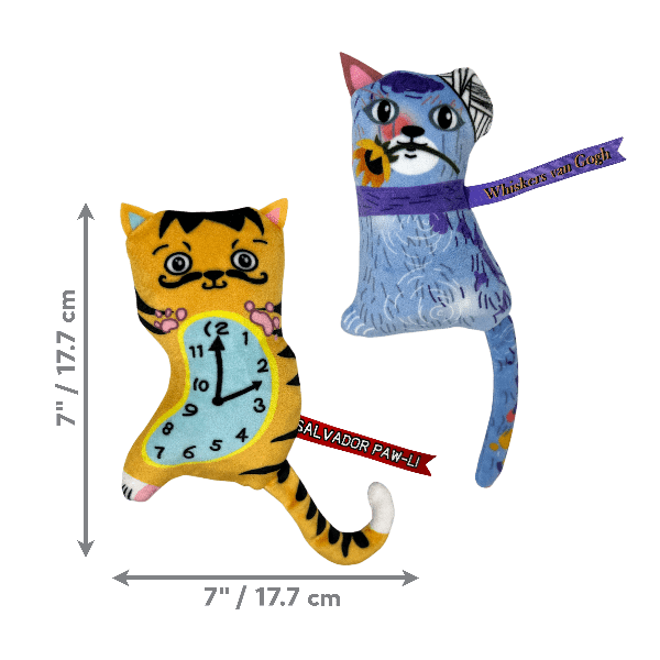 KONG Artz Dali & Van Gogh Cat Toy - Artistic Interactive Cat Toys for Indoor Play, Mental Stimulation & Stress Relief