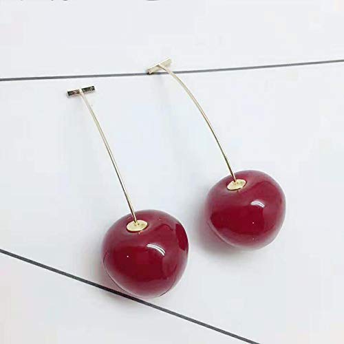 3D Cherry Dangle Earrings for Women - Sweet Fruit Jewelry with Vivid Colors | Perfect for Summer Outfits, Parties & Casual Wear