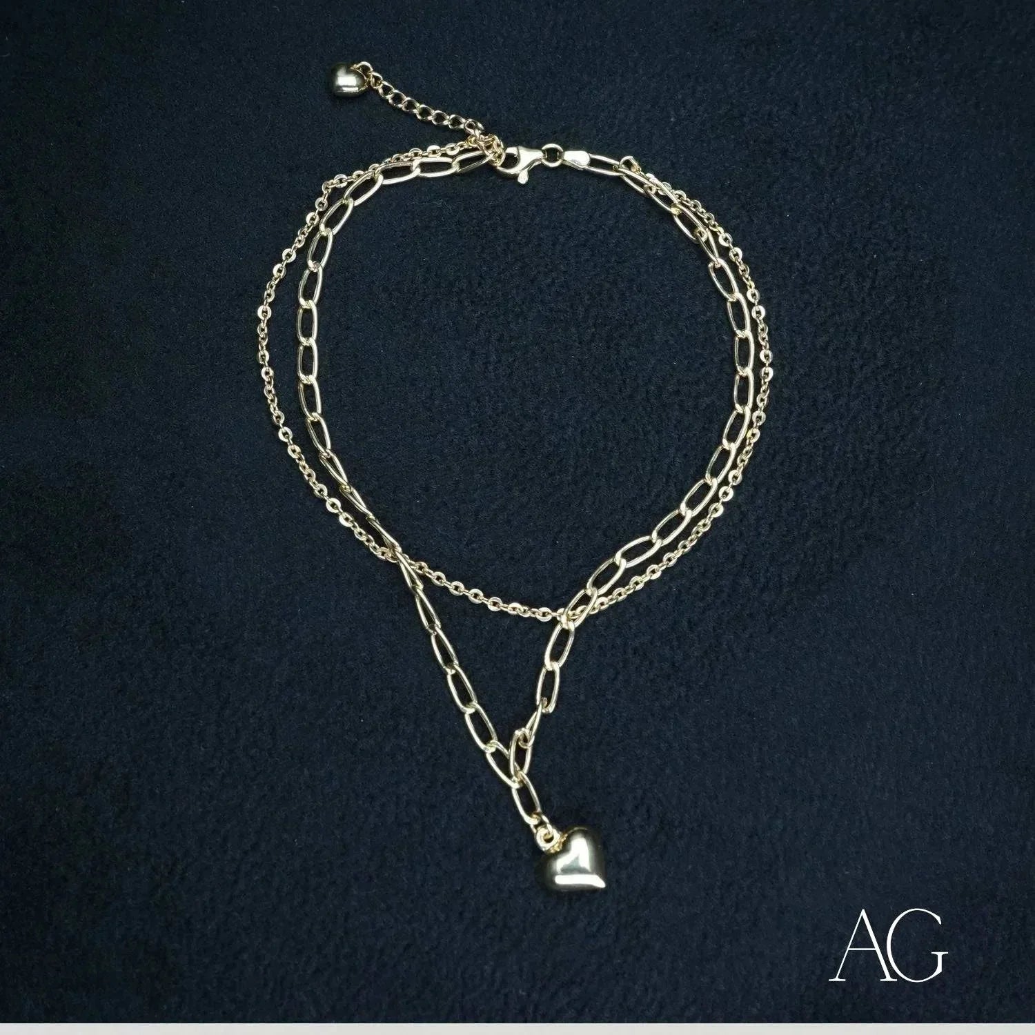 18K Gold Double Chain Anklet for Women - Elegant Luxury Ankle Bracelet Jewelry Gift for Her - Perfect for Weddings, Parties & Beach Vacations