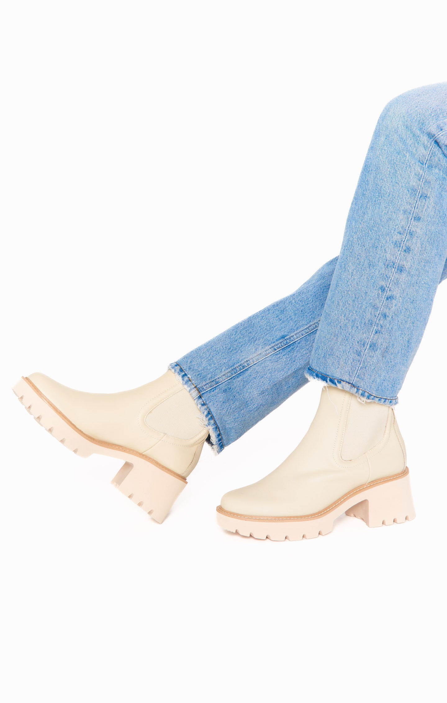Dolce Vita Hawk H20 Waterproof Ankle Booties for Women - Ivory | Comfortable & Stylish Fall/Winter Shoes for Outdoor Walking, Work & Casual Wear