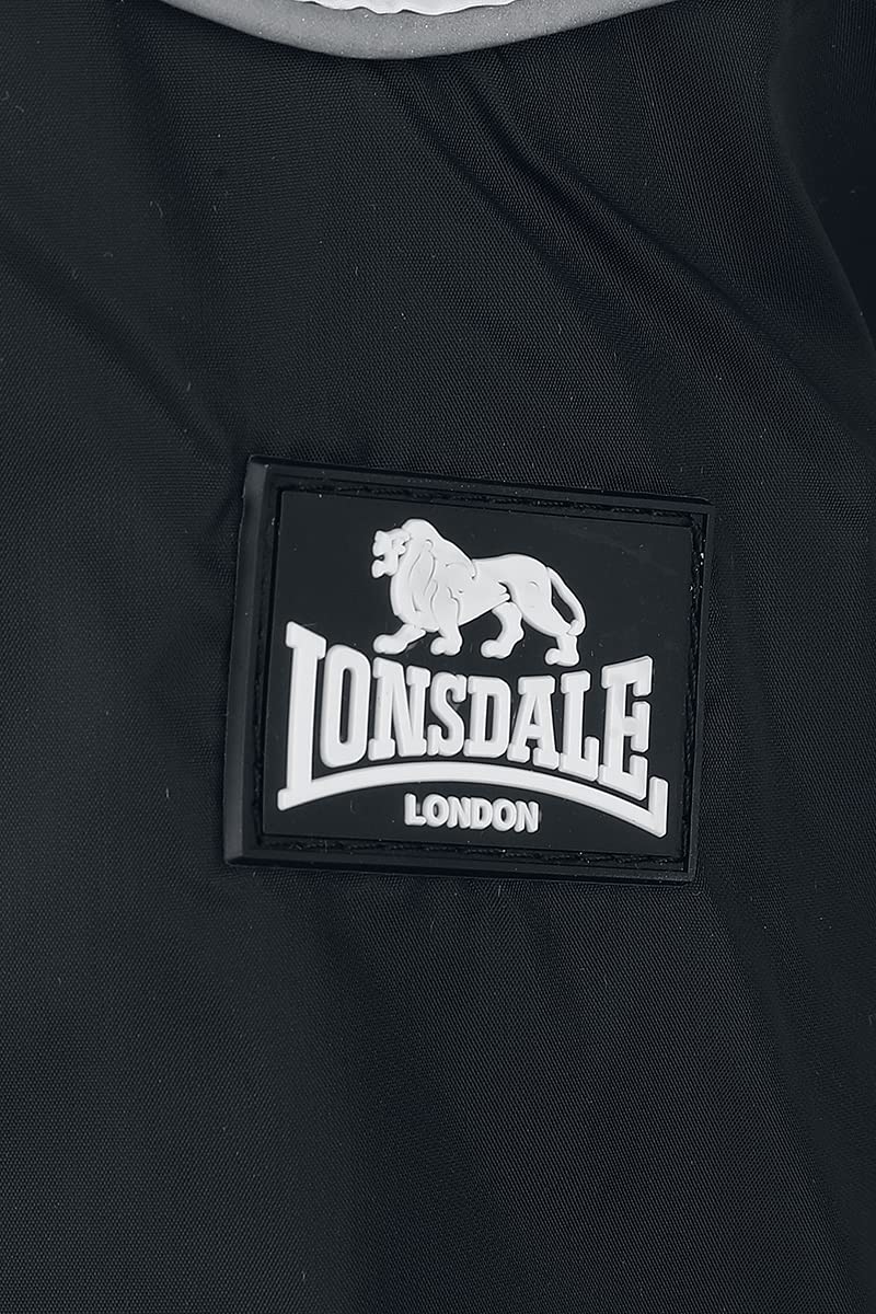 Lonsdale Women's Lightweight Jacket - Skerray Windbreaker for Running & Outdoor Activities - Black/White - Size M - Breathable & Water-Resistant Jacket for Hiking, Travel & Casual Wear